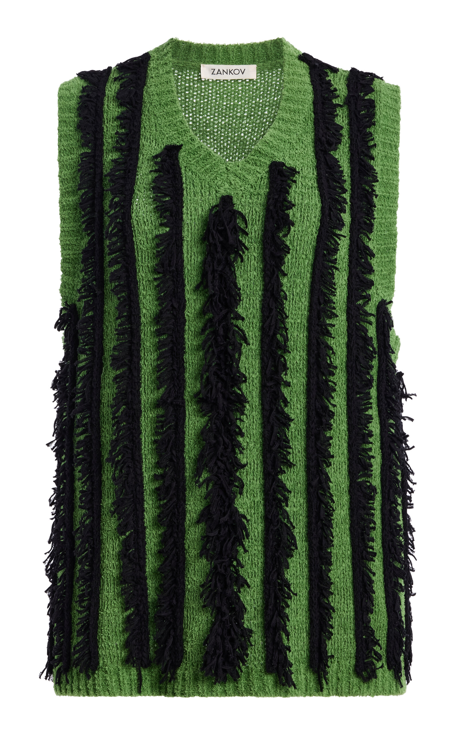 Zankov Lorna Embellished Cotton-blend Vest In Multi