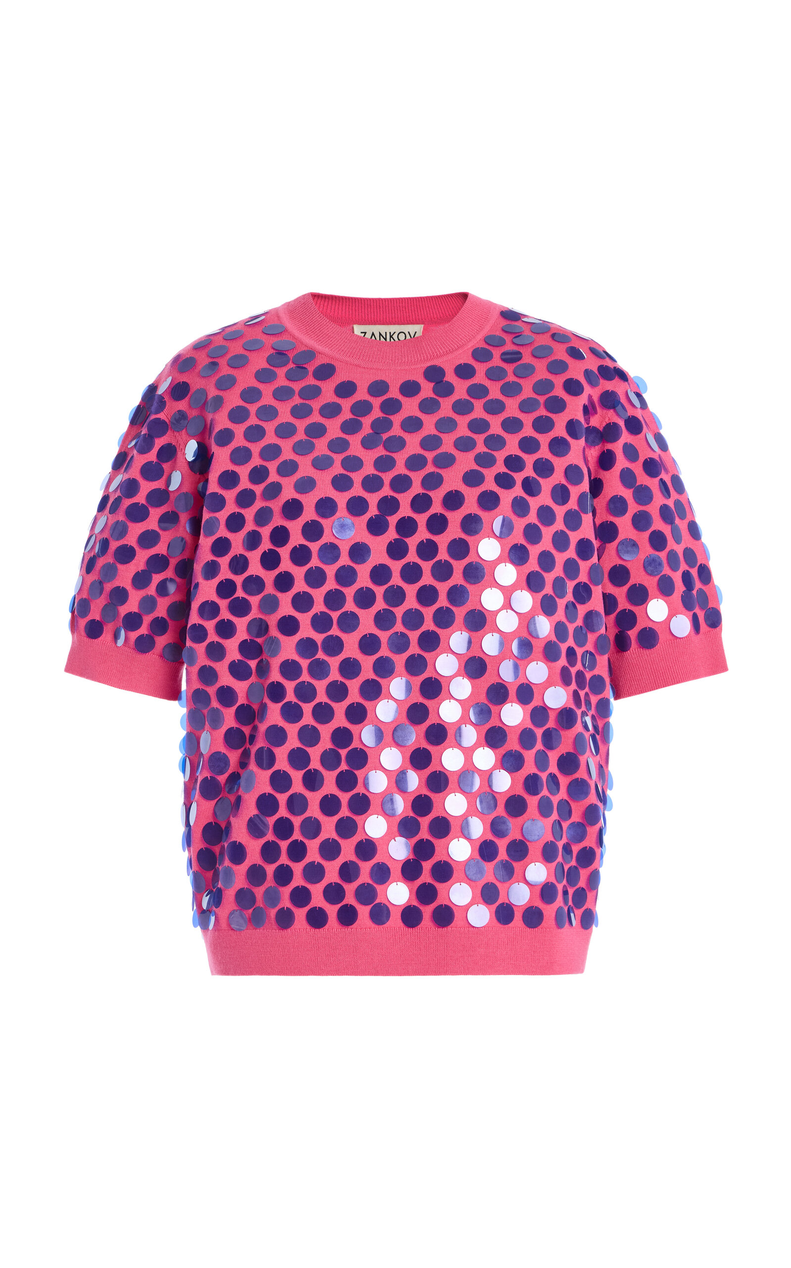 ZANKOV Inga Embellished Wool Top - Multi