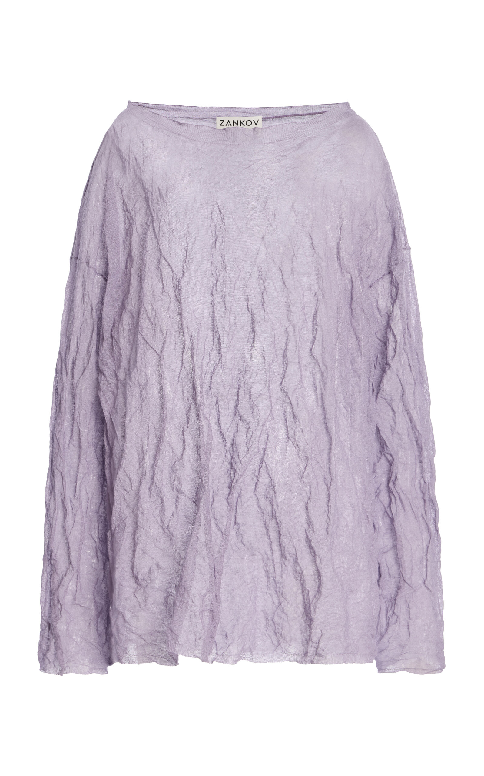 Zankov Derek Metallic Cotton-modal Top In Purple
