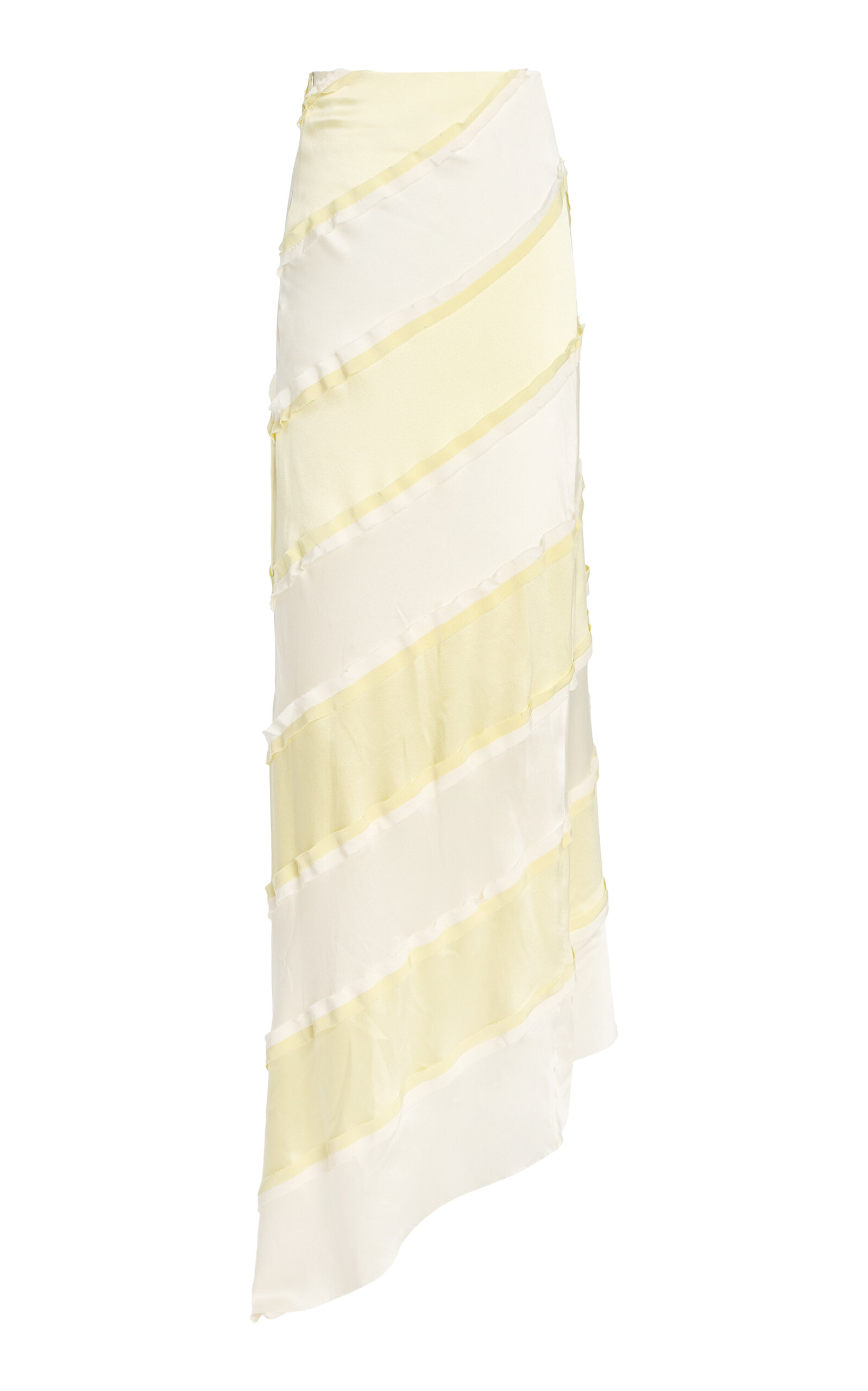 Zankov Calle Ruffle Silk Maxi Skirt In Multi