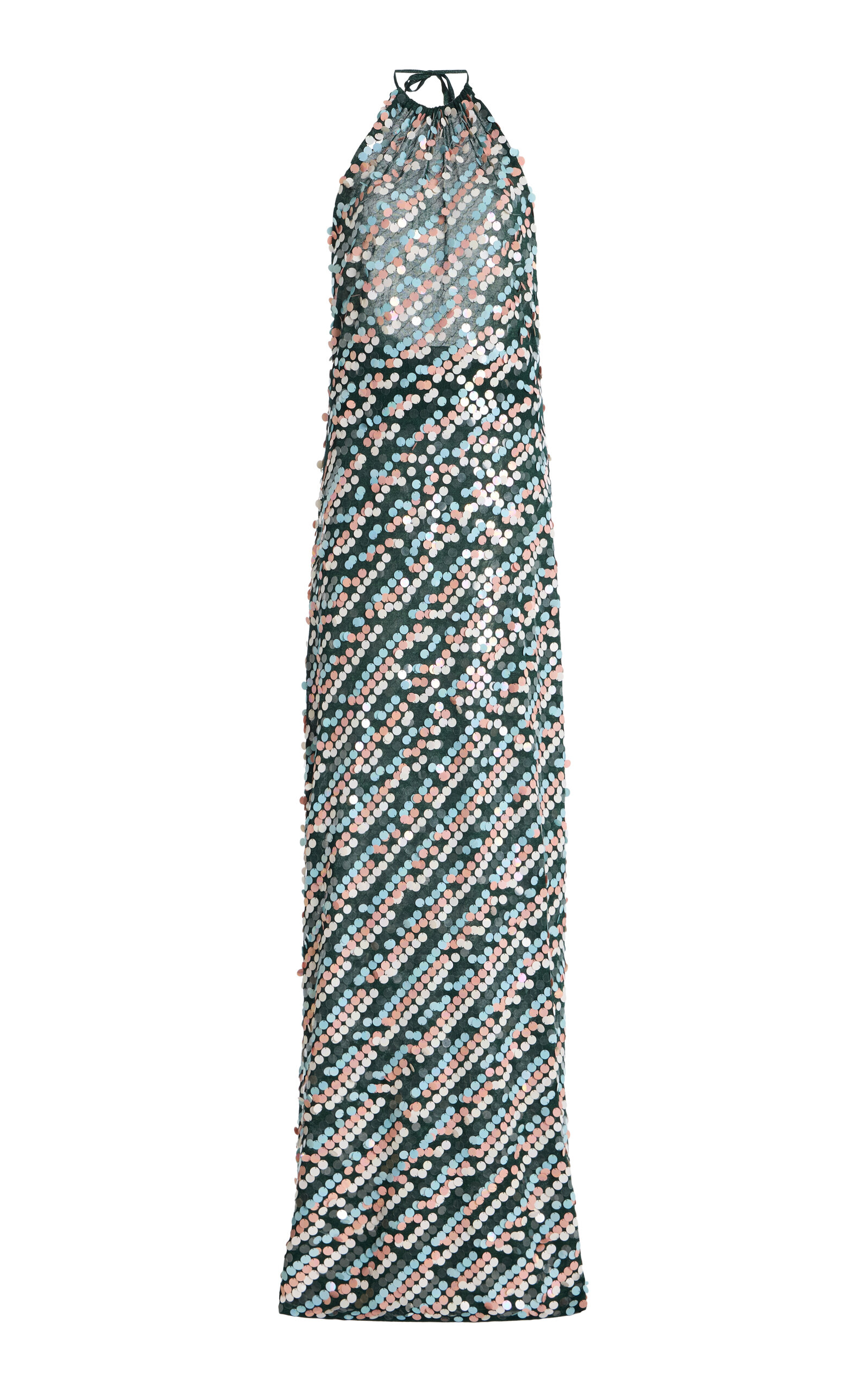 ZANKOV Naomi Halter Wool-Cashmere Dress - Green - XS