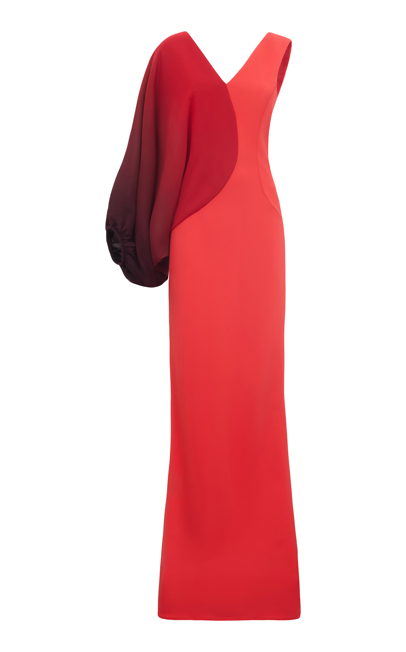 Antonio Grimaldi  Amalia Spliced Georgette-Cady Gown - Red