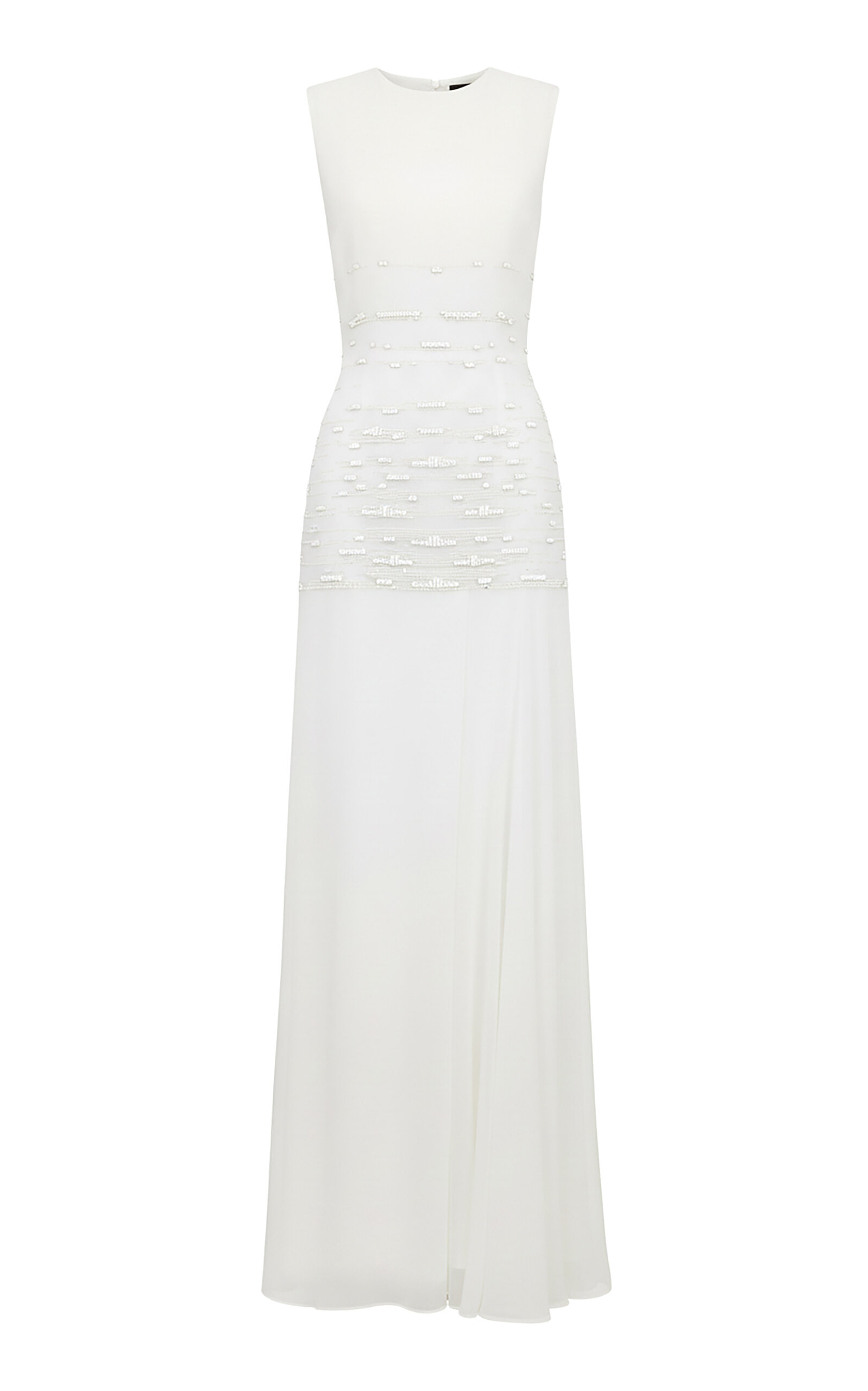 Antonio Grimaldi Andrea Embellished Cady Gown - White