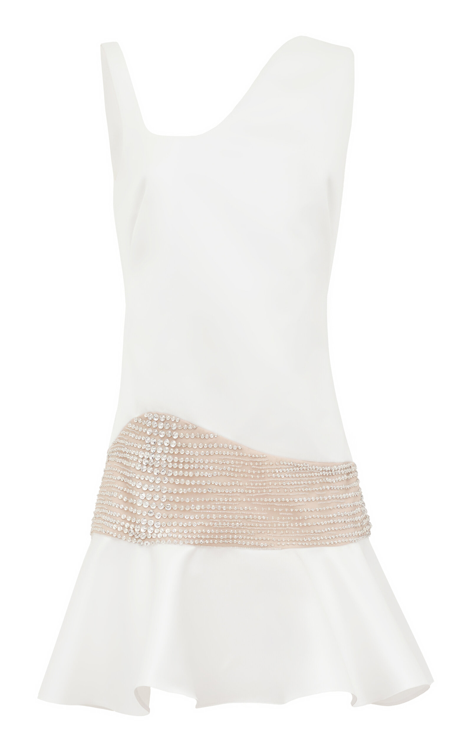 Antonio Grimaldi  Azzurra Crystal-Embellished Satin Mini Dress - White