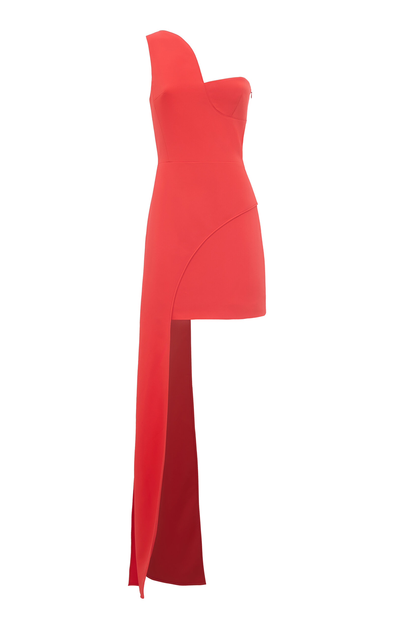 Antonio Grimaldi  Agatha Asymmetric Cady Mini Dress - Coral