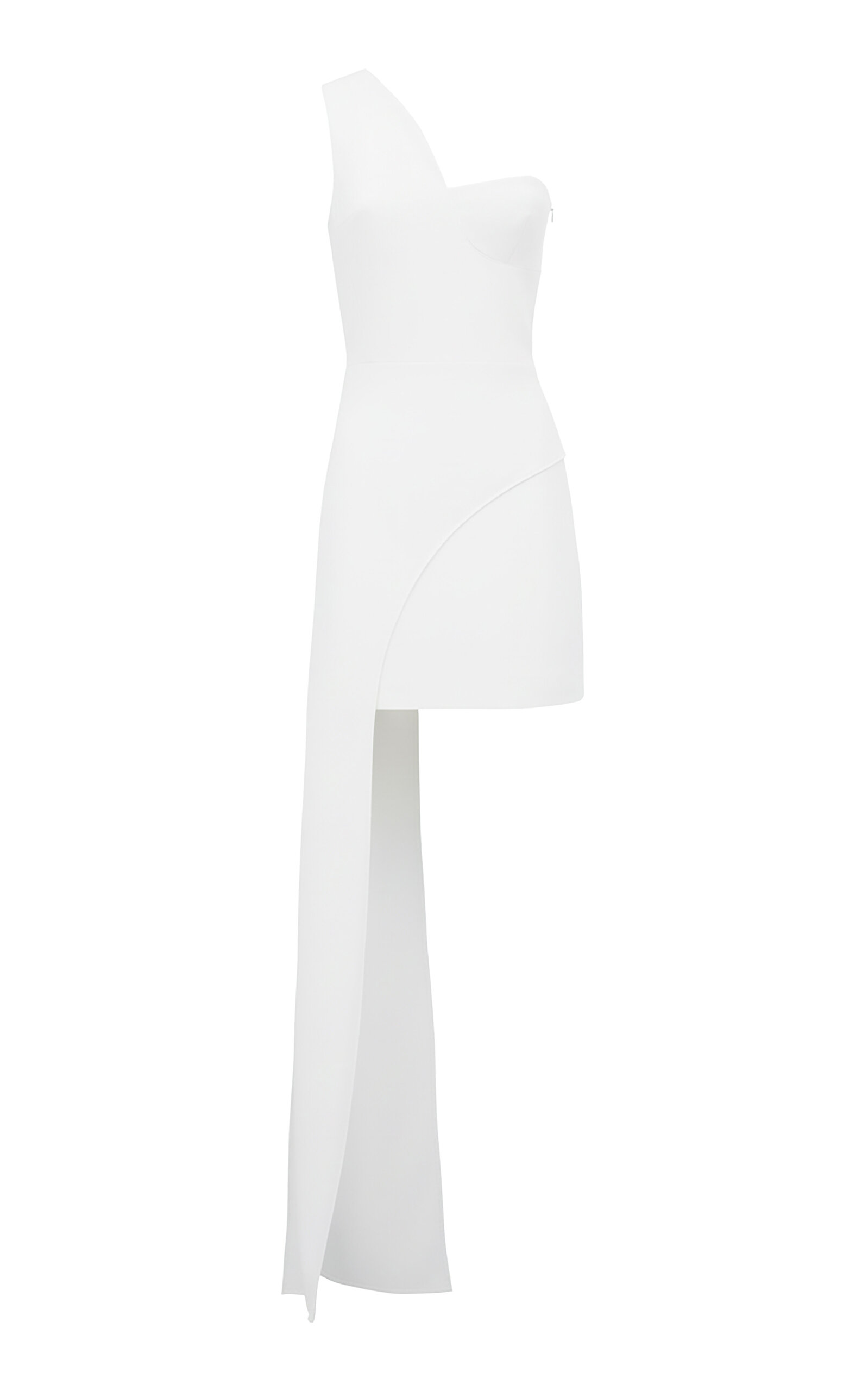 Antonio Grimaldi Agatha Asymmetric Cady Mini Dress - White