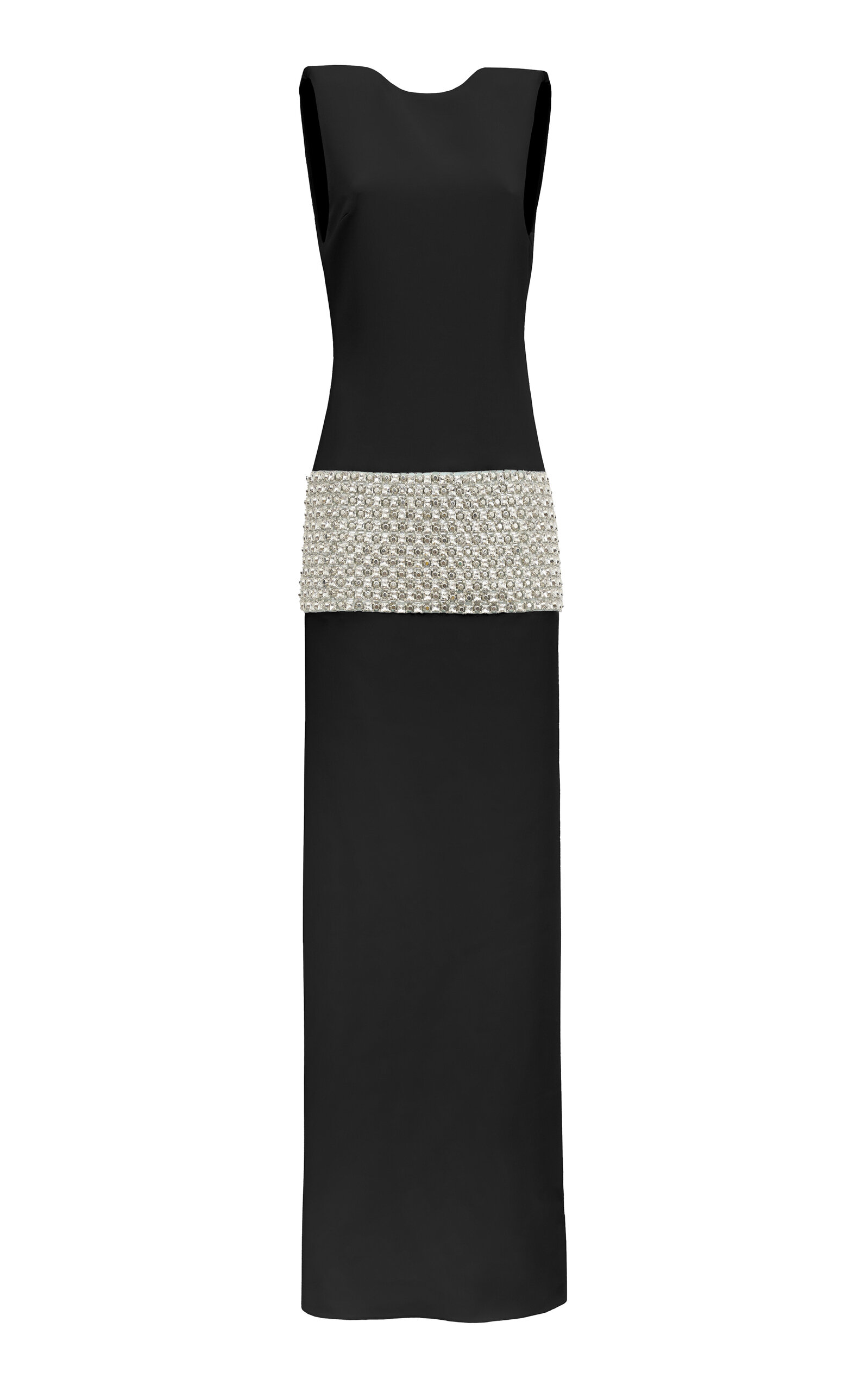 Antonio Grimaldi Amira Crystal-Embellished Cady Gown - Black