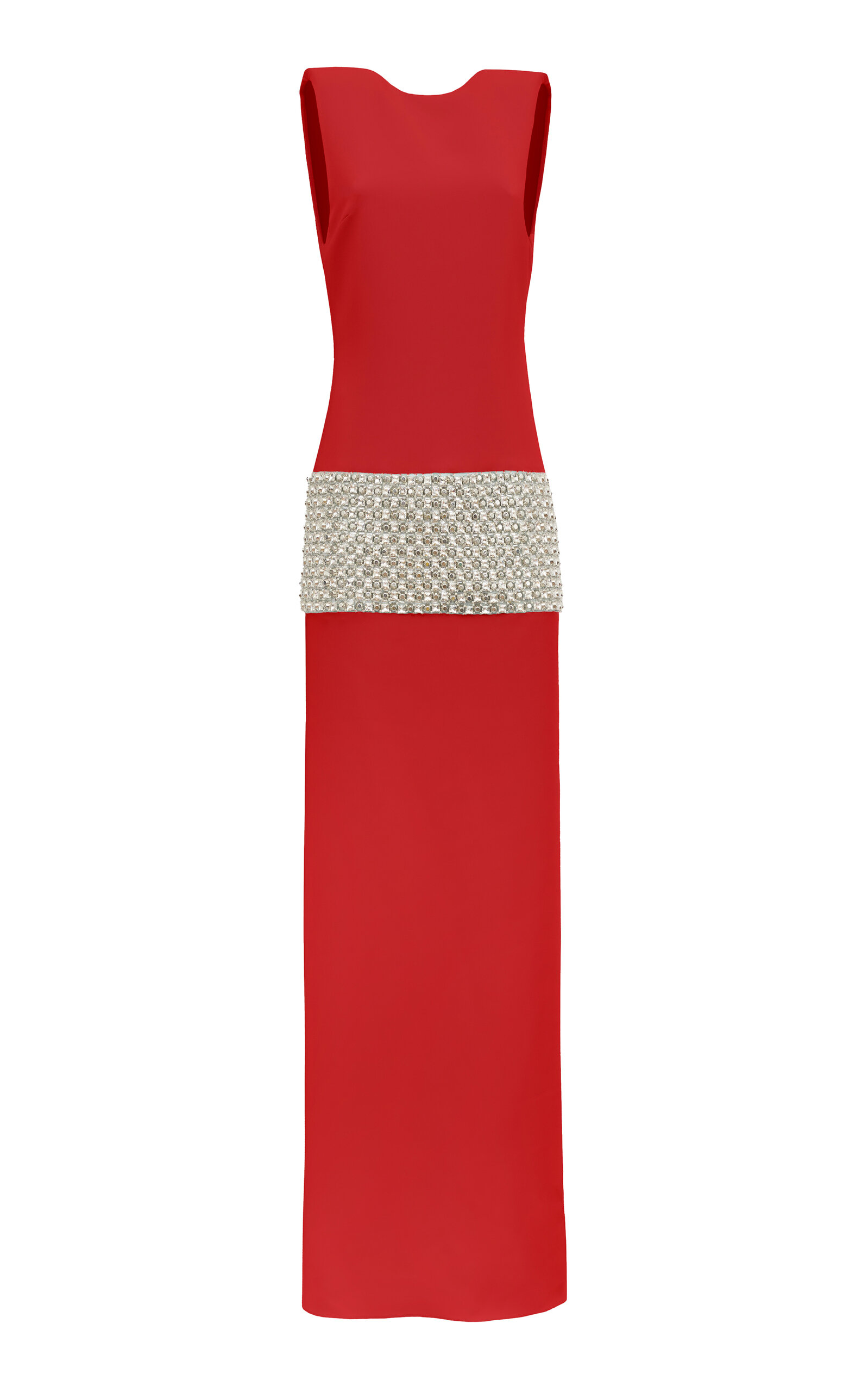 Antonio Grimaldi  Amira Crystal-Embellished Cady Gown - Coral
