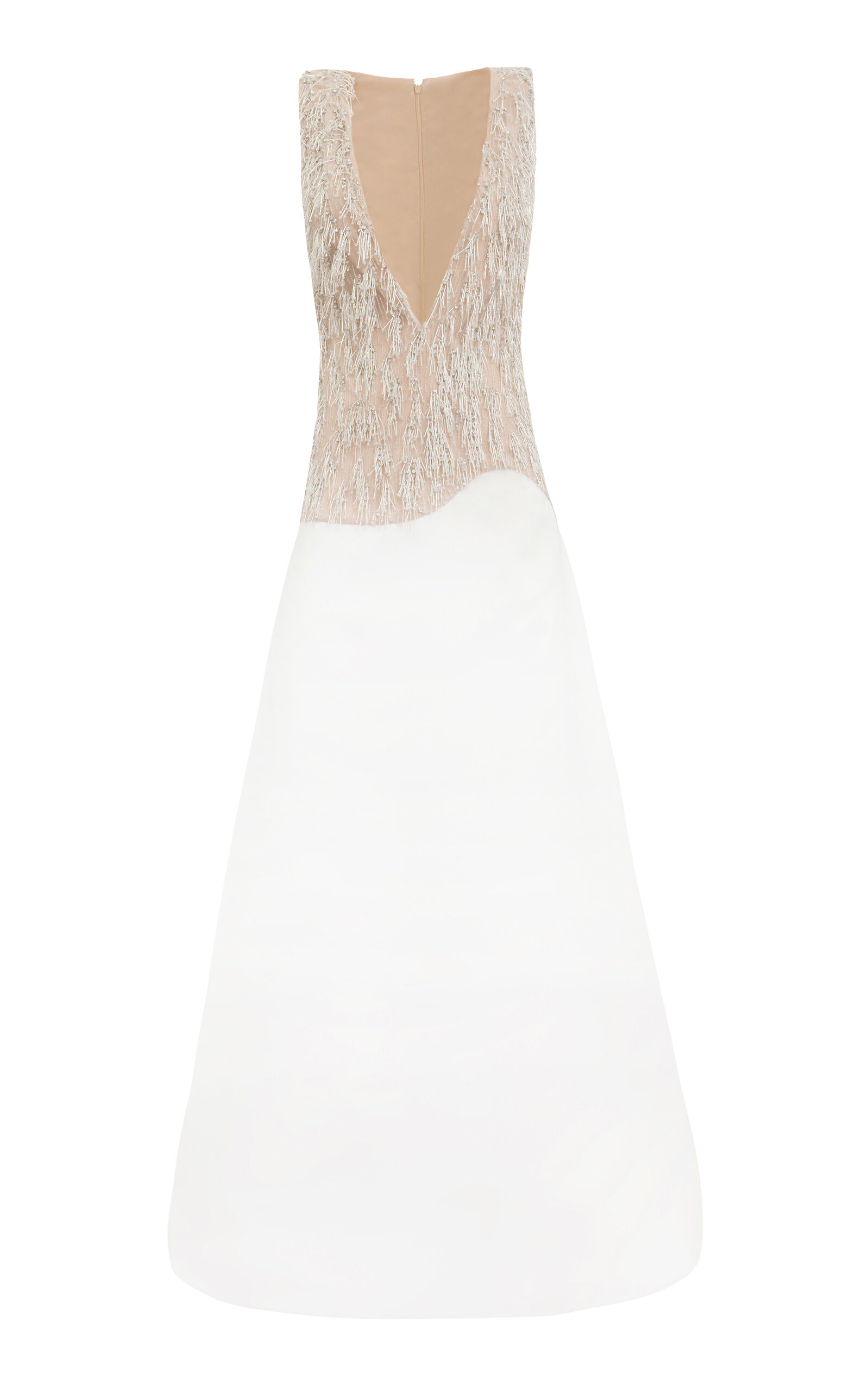Antonio Grimaldi  Afra Embellished Satin Gown - White