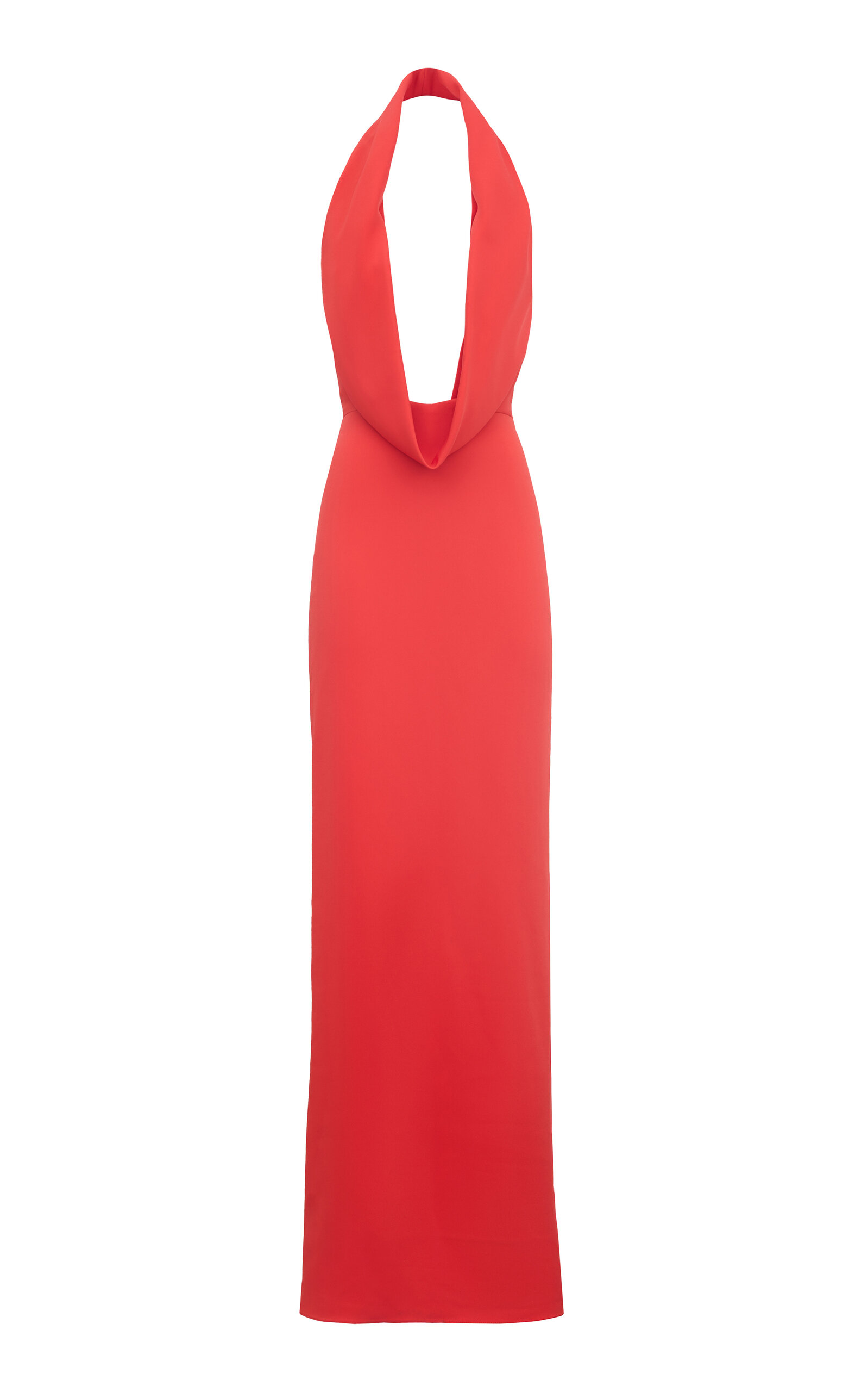 Antonio Grimaldi  Arianna Draped Cady Gown - Coral