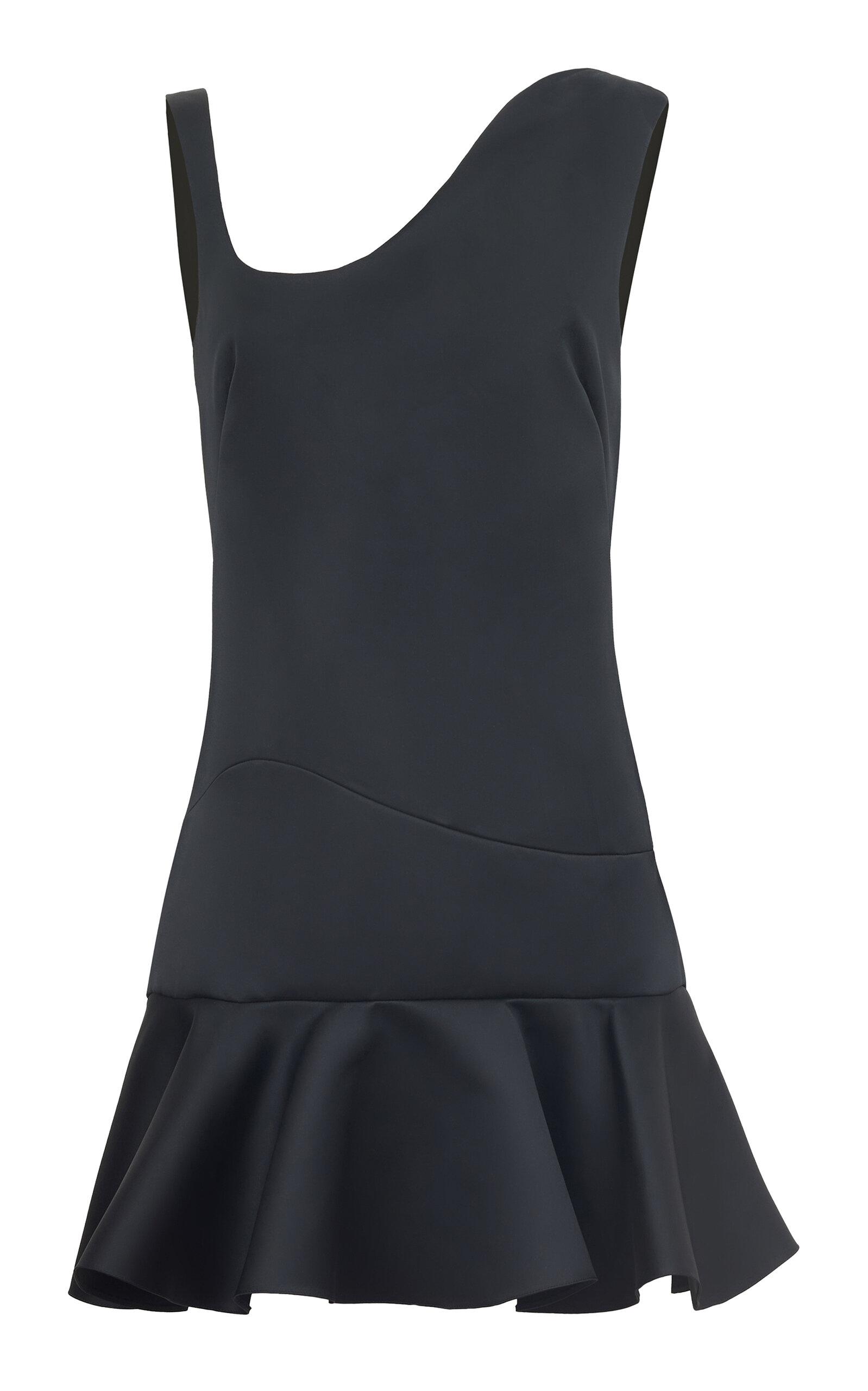 Antonio Grimaldi Alessia Flared Satin Mini Dress - Black