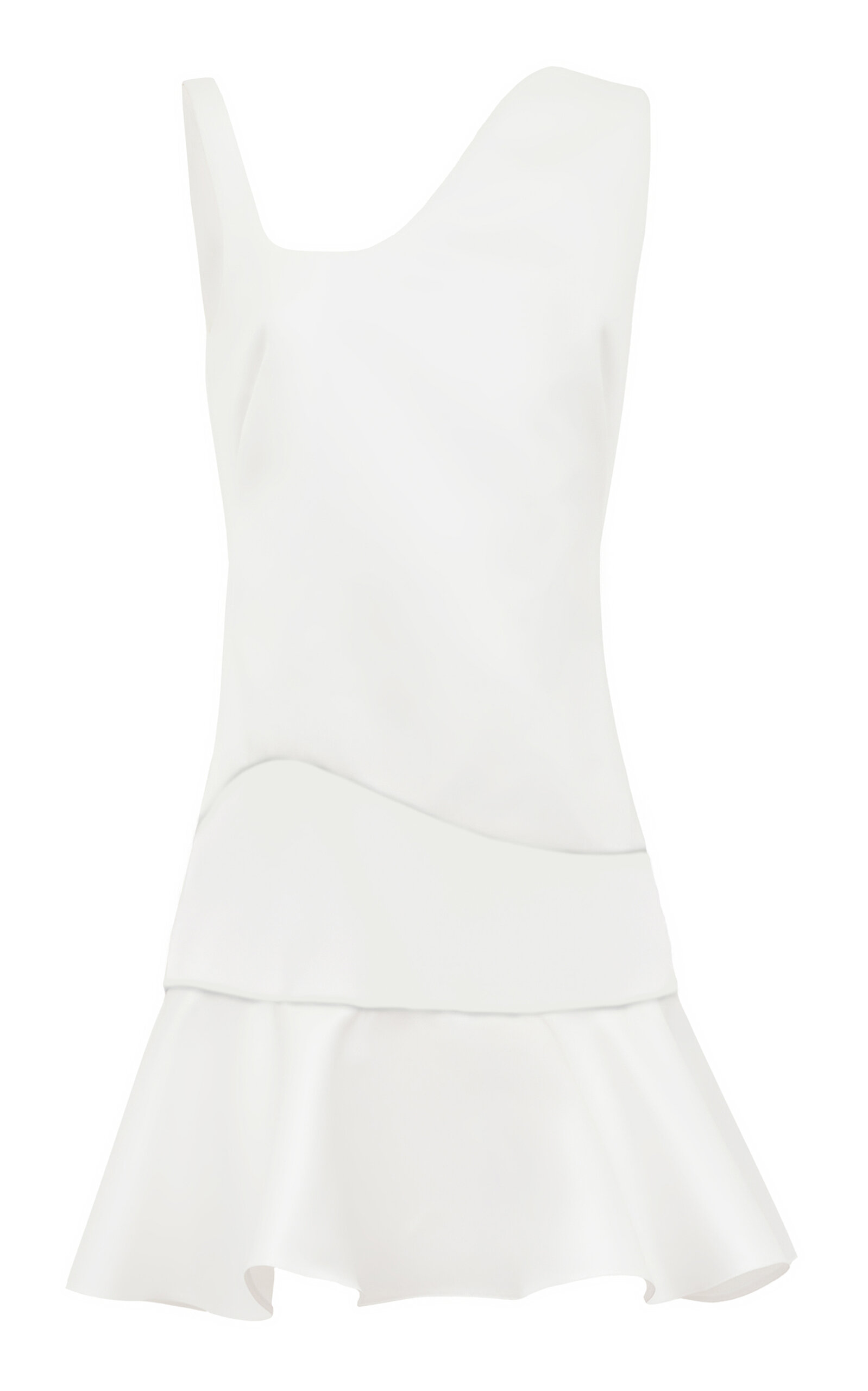 Antonio Grimaldi Alessia Flared Satin Mini Dress - White