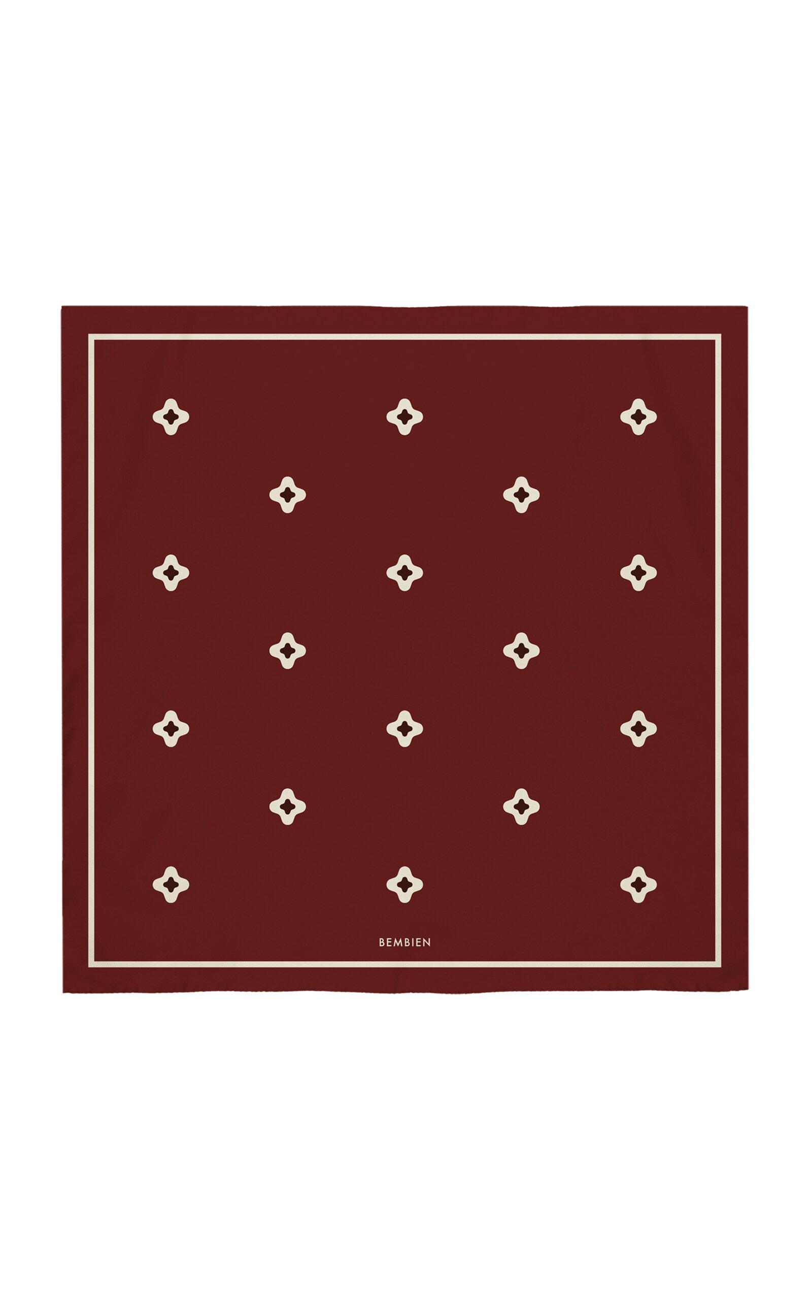 Bembien Croix Silk Scarf In Red