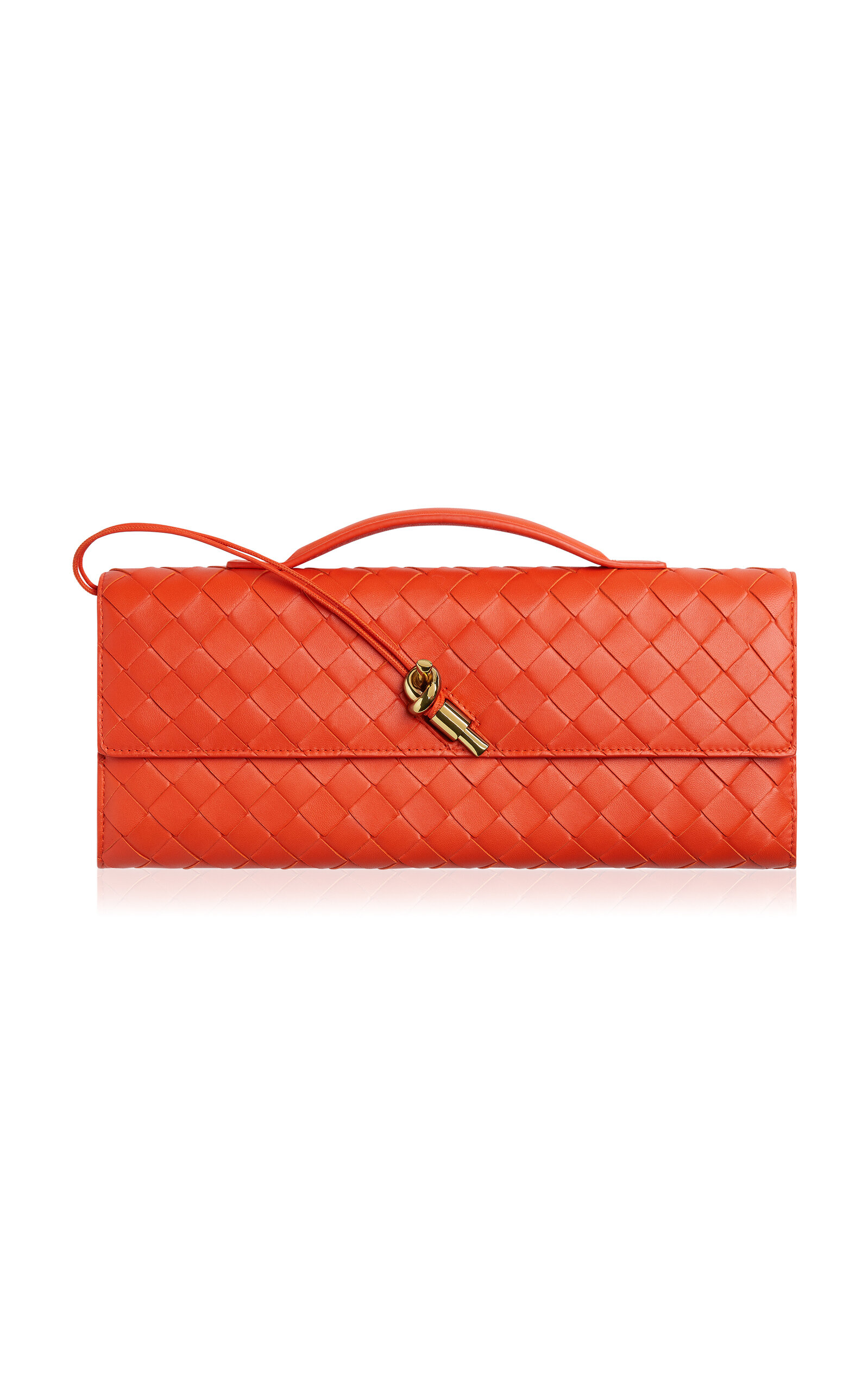 Bottega Veneta Andiamo Intrecciato Leather Clutch