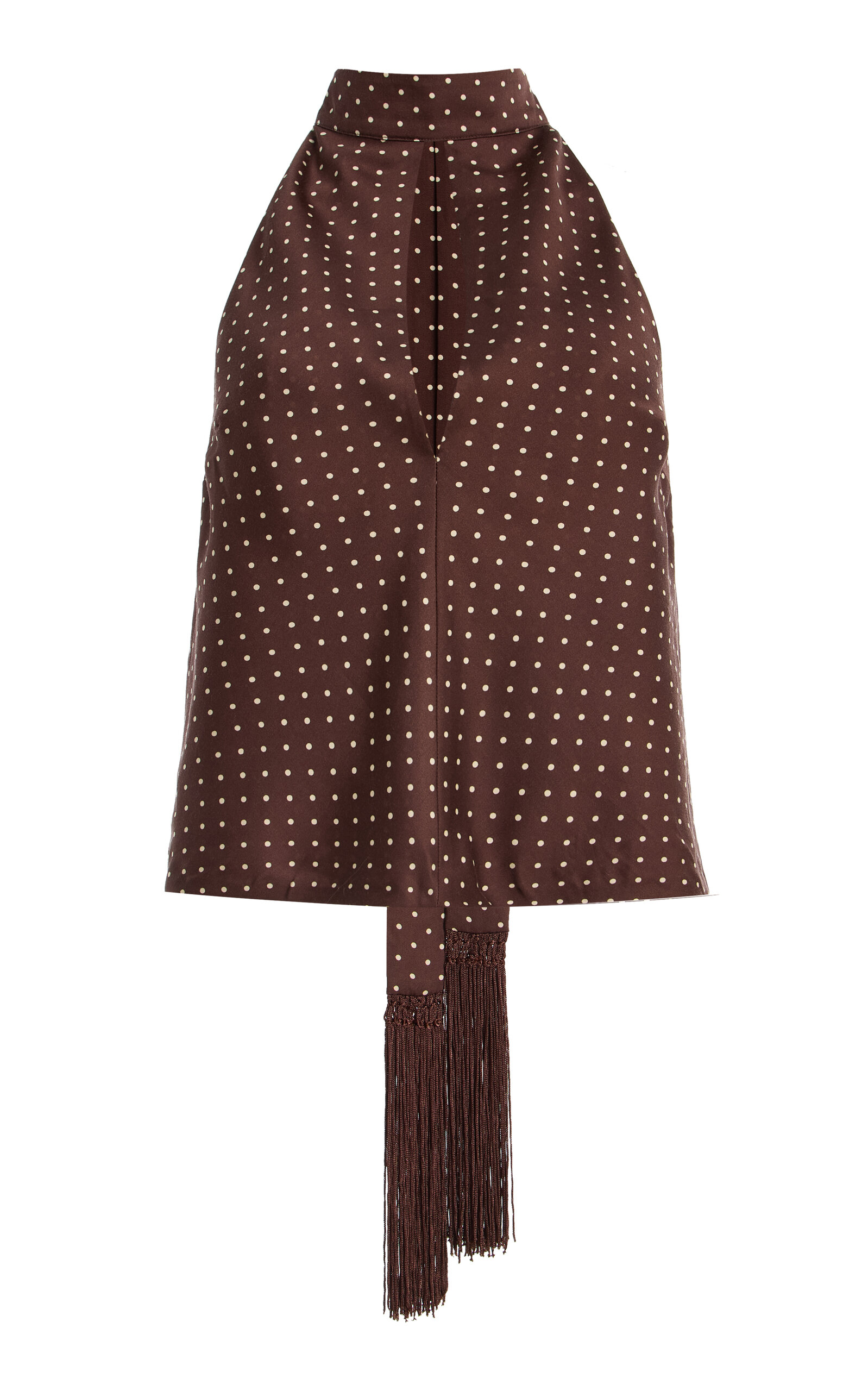 Posse Phoebe Polka-Dot Woven Tie-Neck Top - Moda Operandi