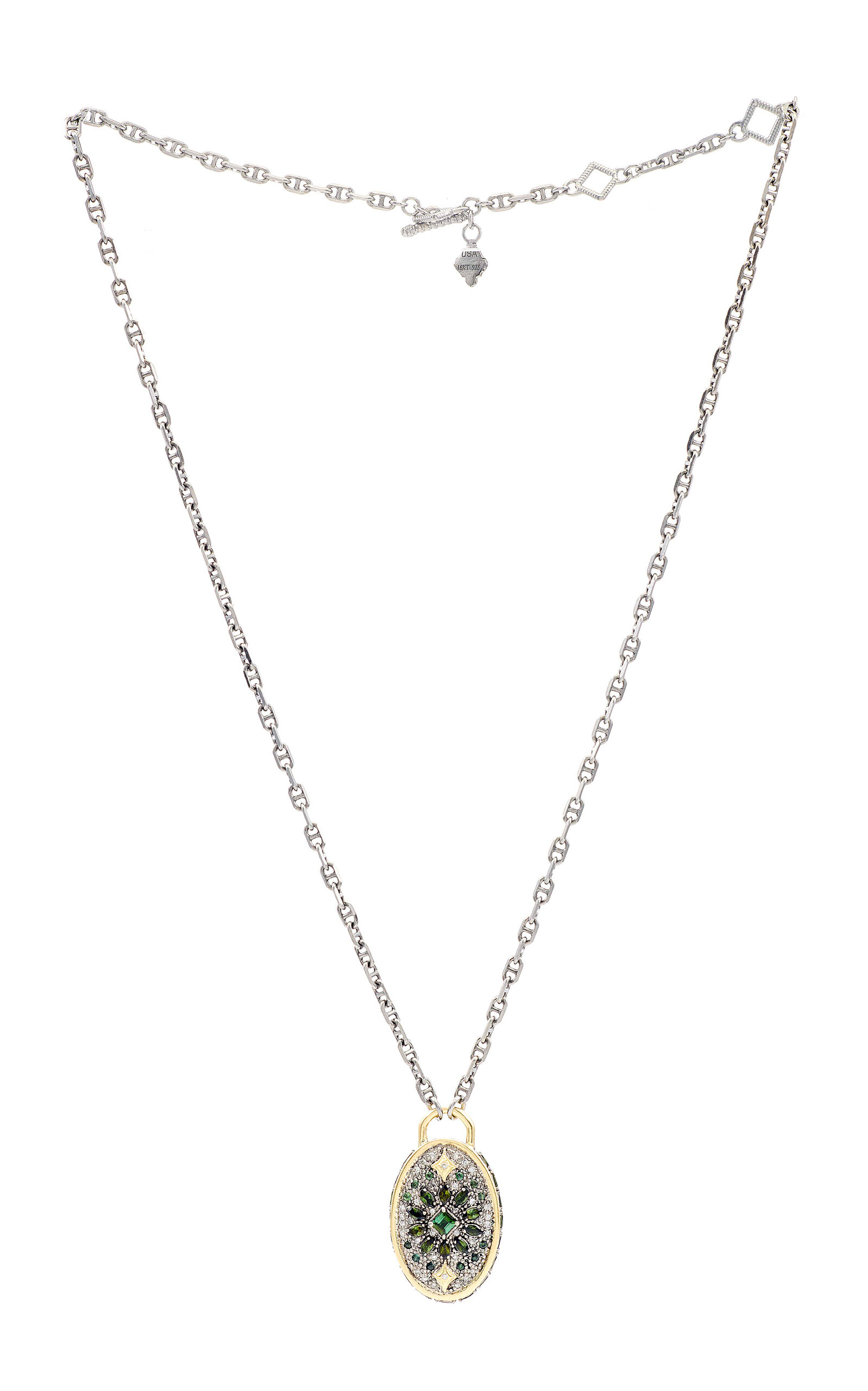 Armenta 18k Yellow Gold Sterling Silver Tourmaline Necklace In Gold