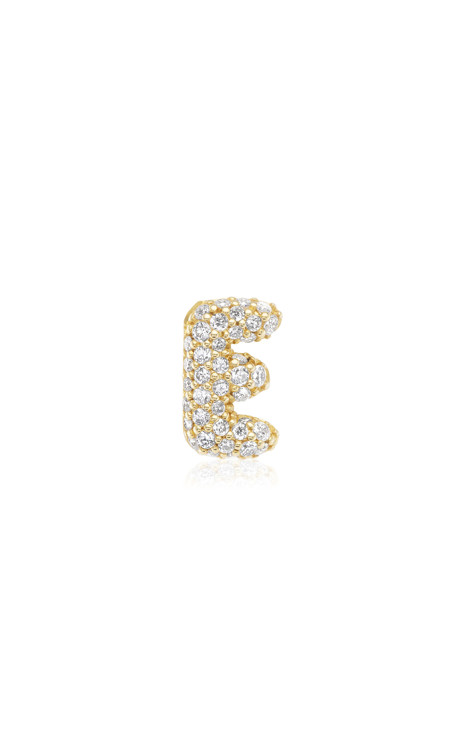 TACIT 14k Yellow Gold Diamond Mini Balloon Letter Single Stud - Gold - Only At Moda Operandi