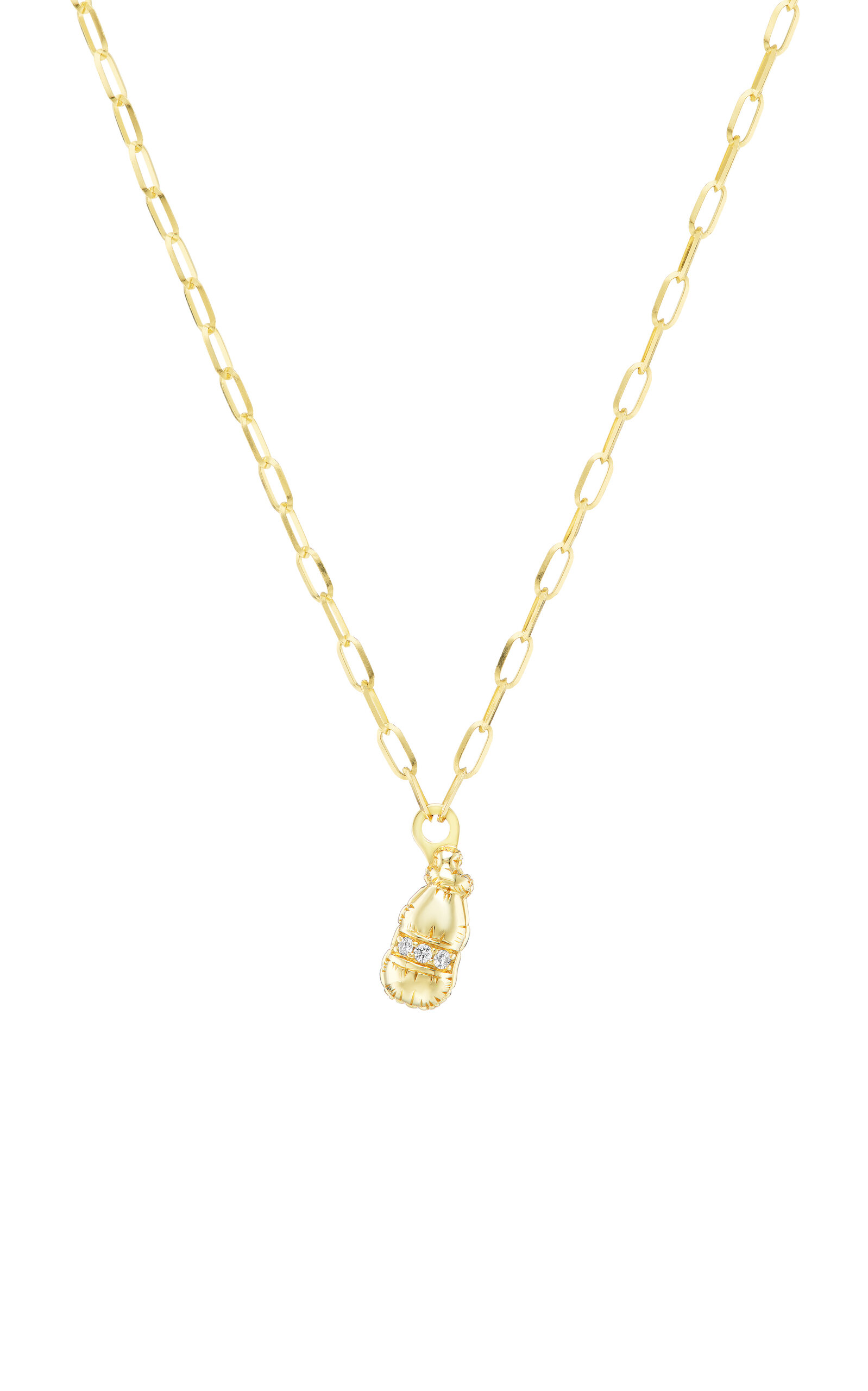 TACIT 14k Yellow Gold Diamond Baby Bottle Necklace - Gold - OS - Only At Moda Operandi