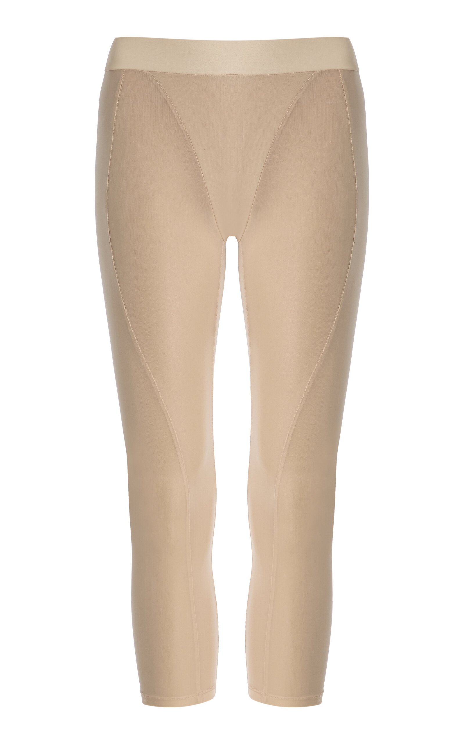 LaQuan Smith Mid-Rise Capri Pants - Nude