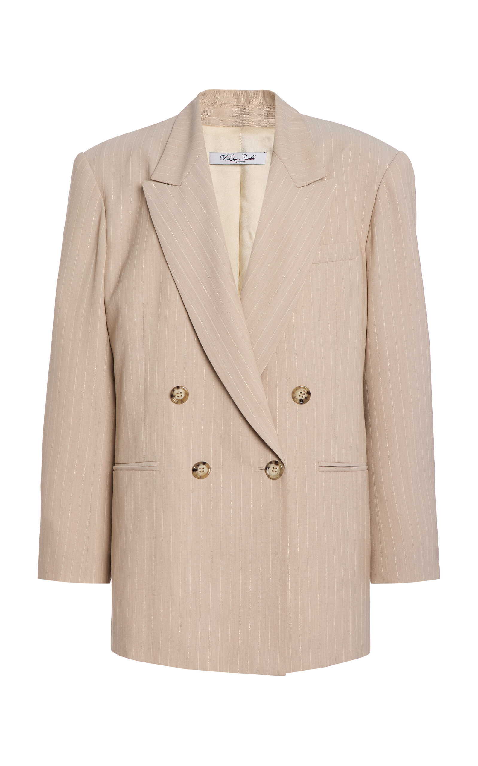 LaQuan Smith Tailored Double-Breasted Jacket - Neutral - XL