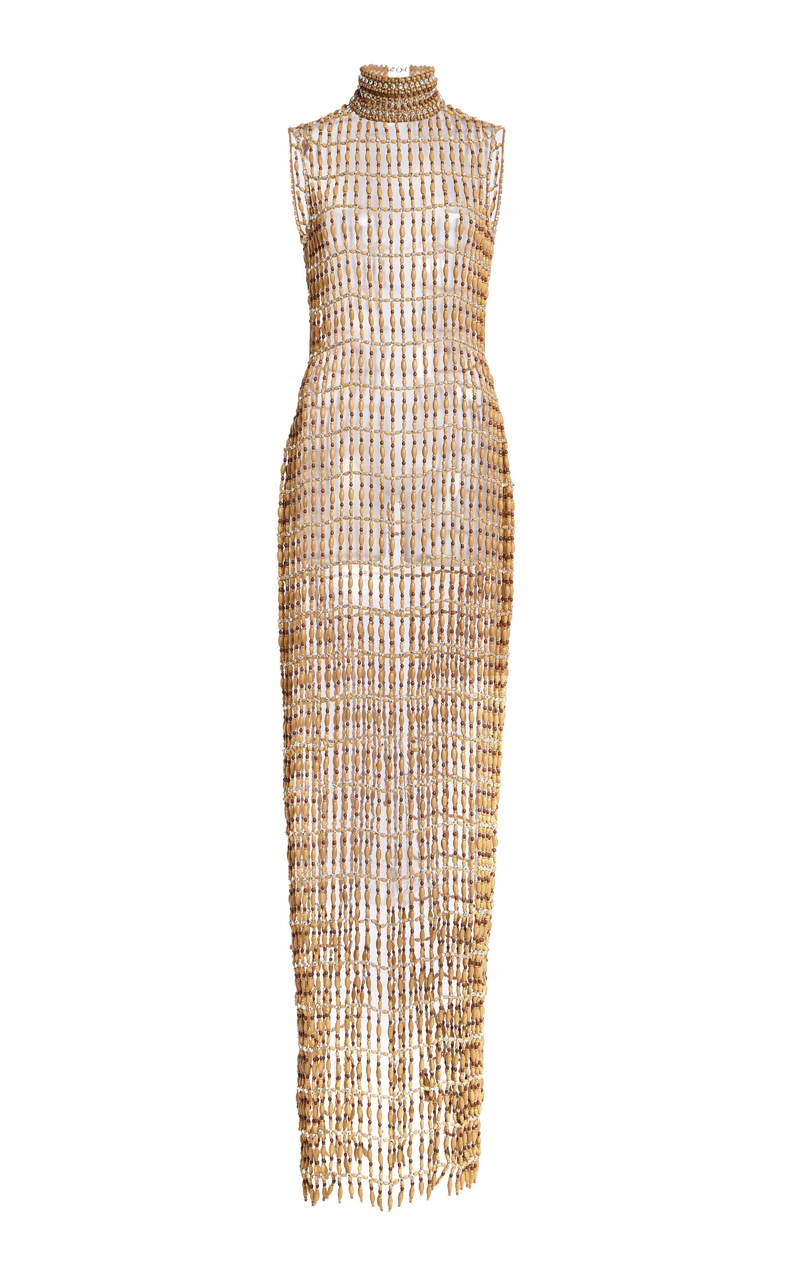 LaQuan Smith Embellished Gown - Neutral