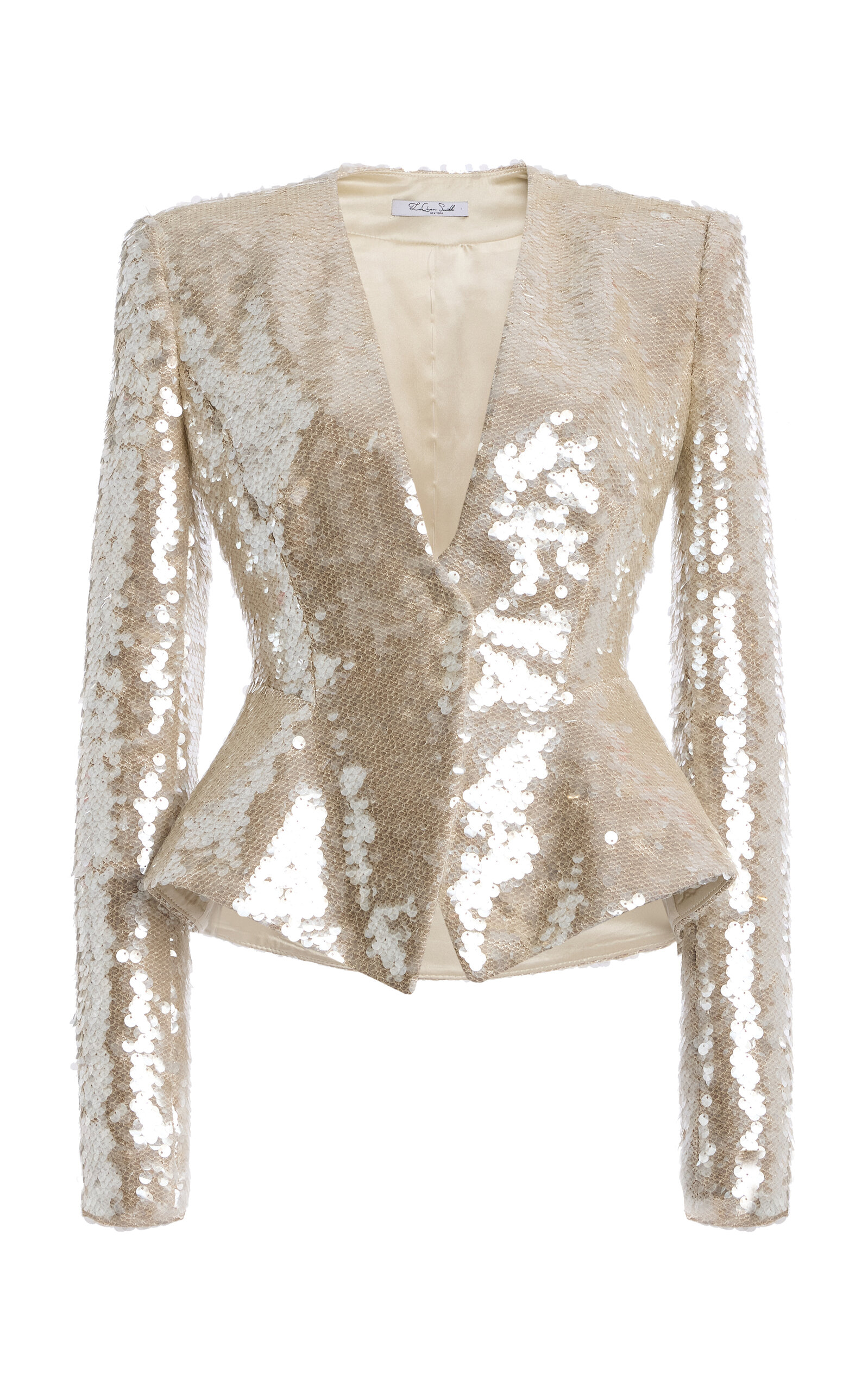 Laquan Smith Sequined Blazer In Neutral