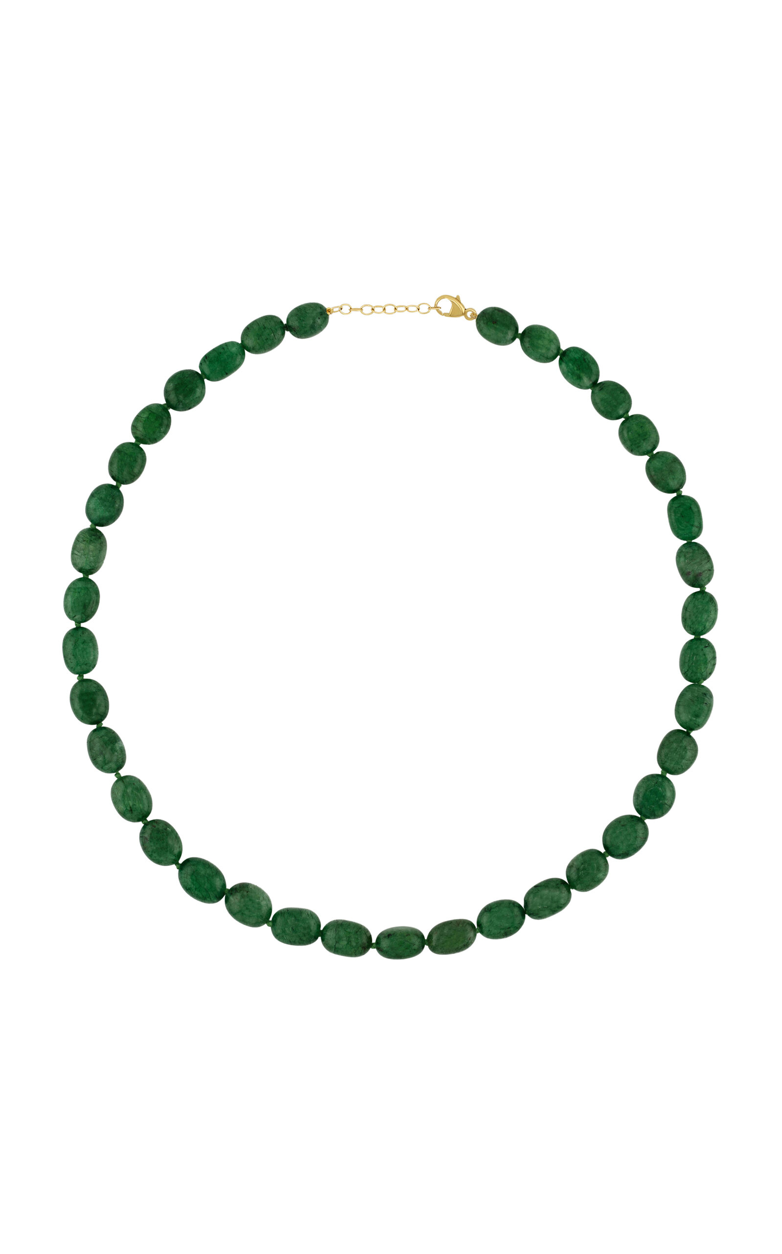 Jia Jia 14k Yellow Gold Emerald Quartz Necklace In Green