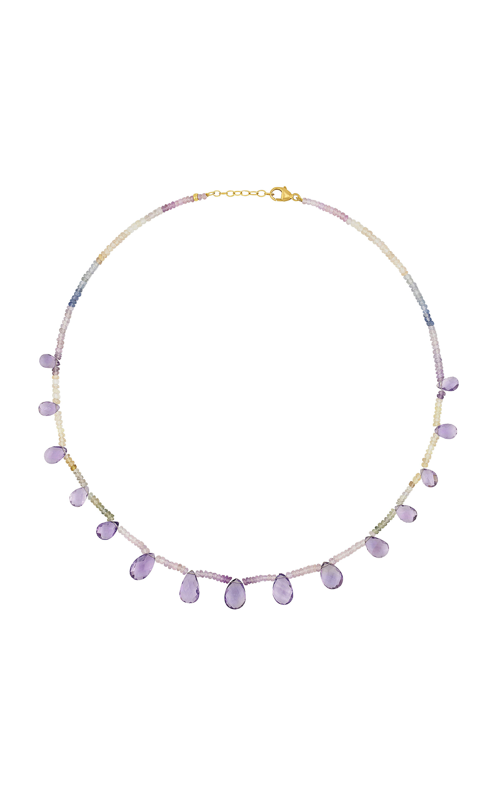 Jia Jia 14k Yellow Gold Sapphire Amethyst Necklace In Purple