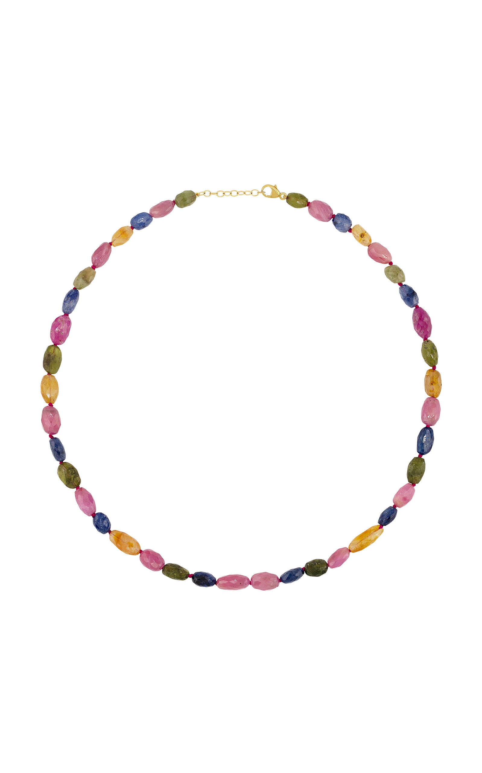 Jia Jia 14k Yellow Gold Sapphire Necklace In Multi