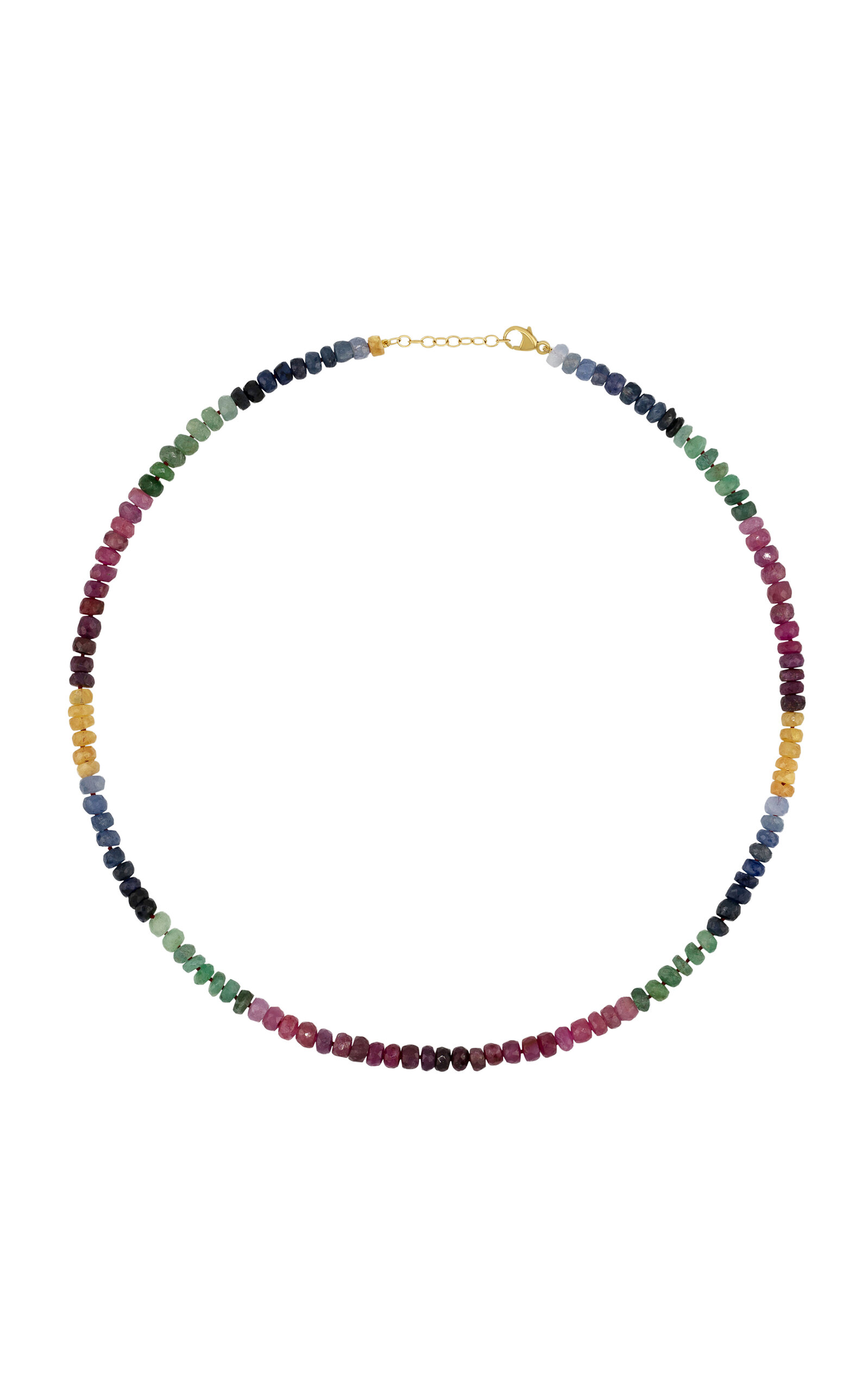 Jia Jia 14k Yellow Gold Sapphire Necklace In Multi