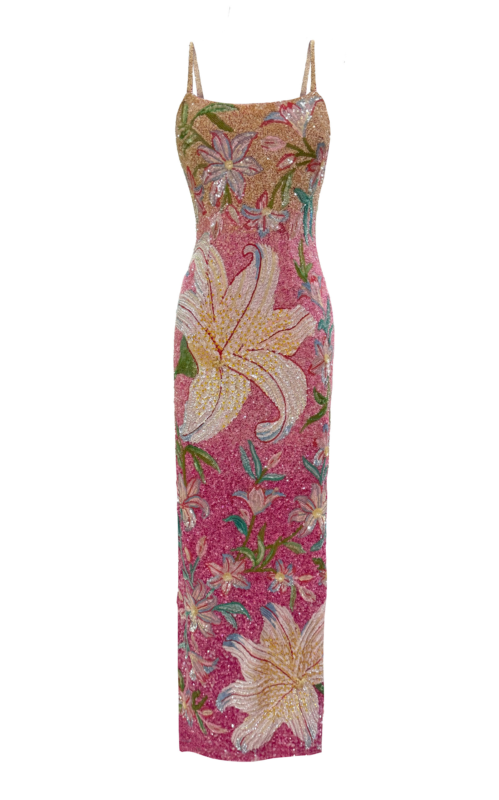 La Fuori Sunrise Lily Field Embellished Dress In Multi