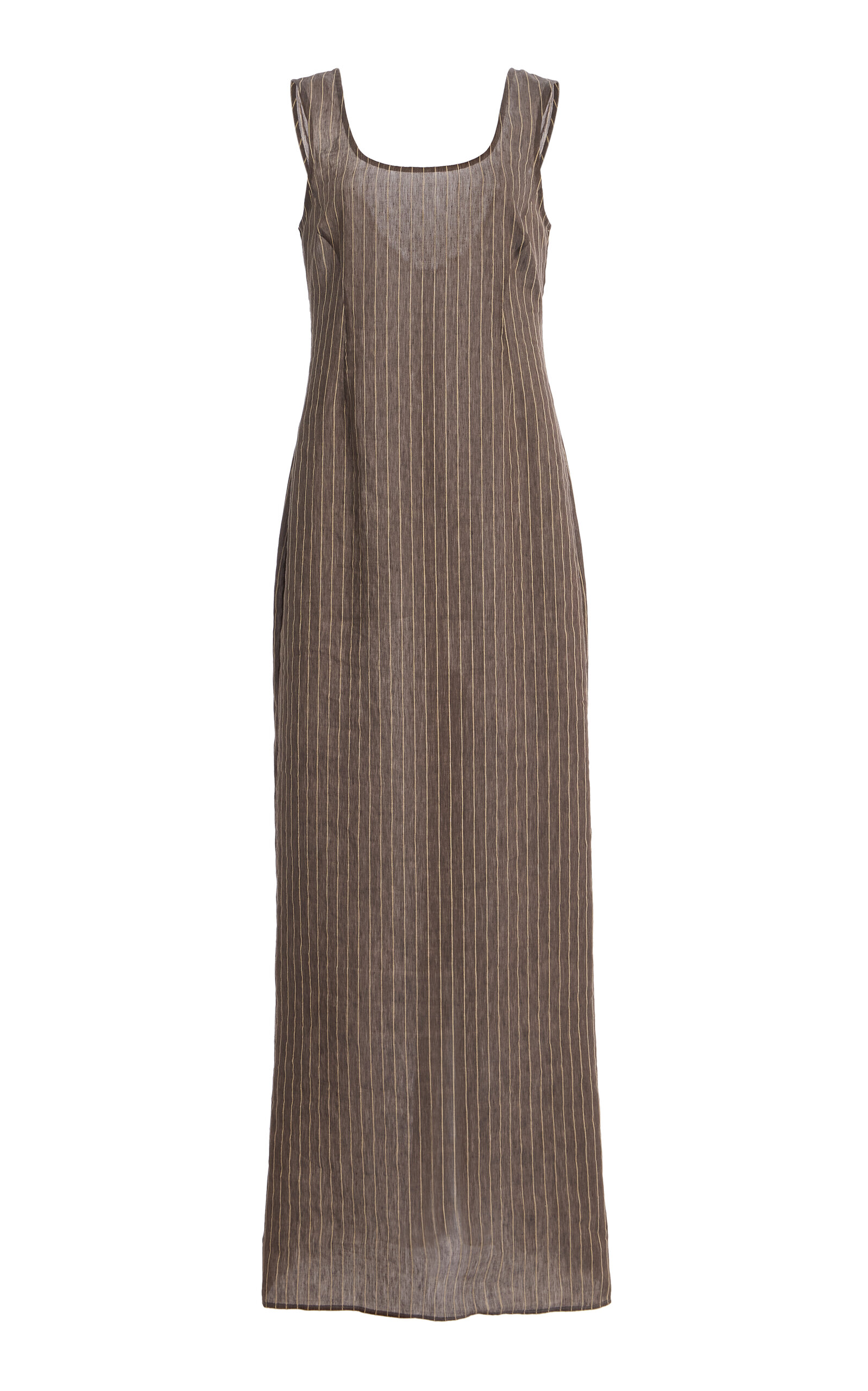 Kallmeyer Isadora Linen-blend Gown In Gray