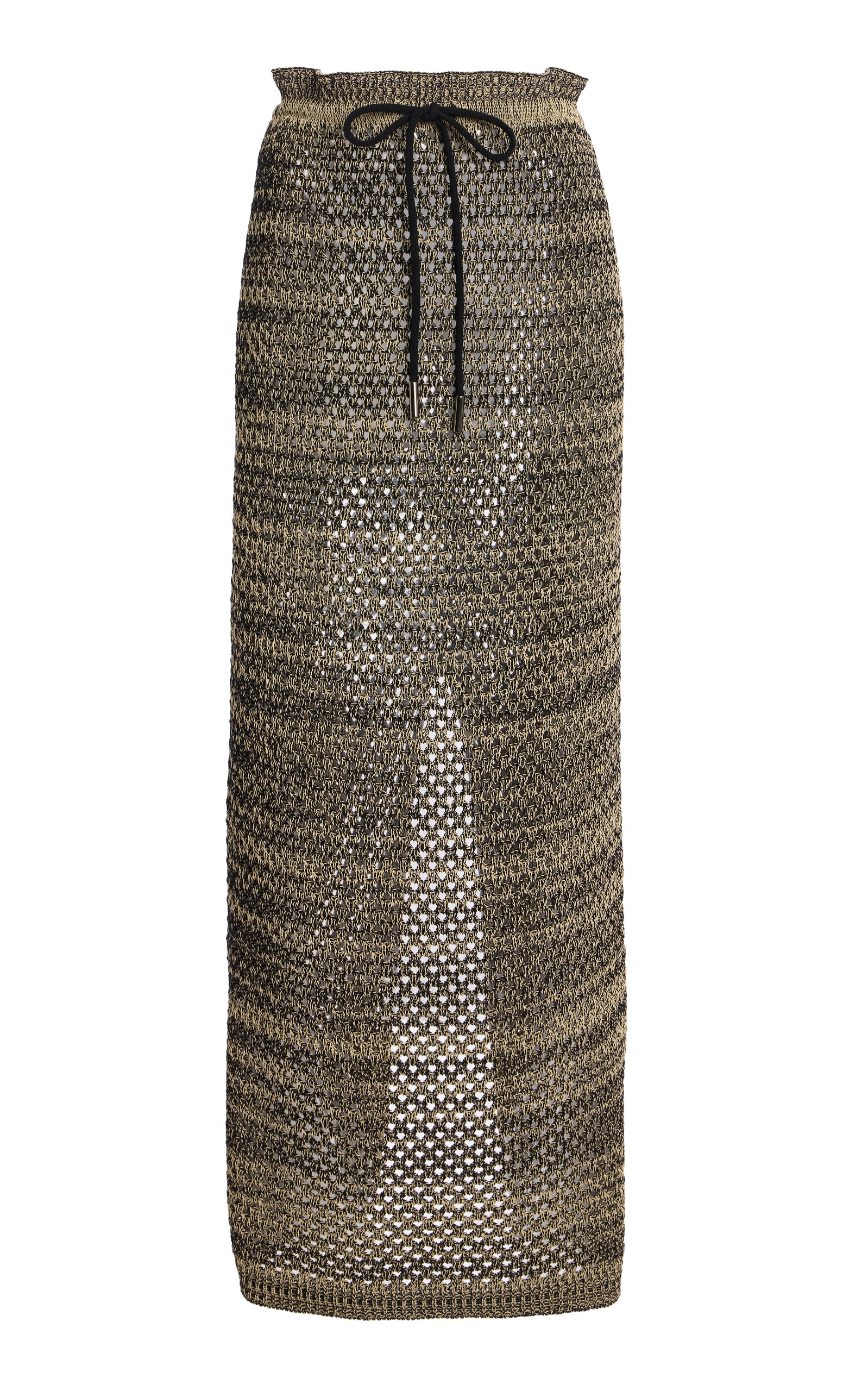 KALLMEYER Regina Striped Cotton-Blend Maxi Skirt - Black/white - XS