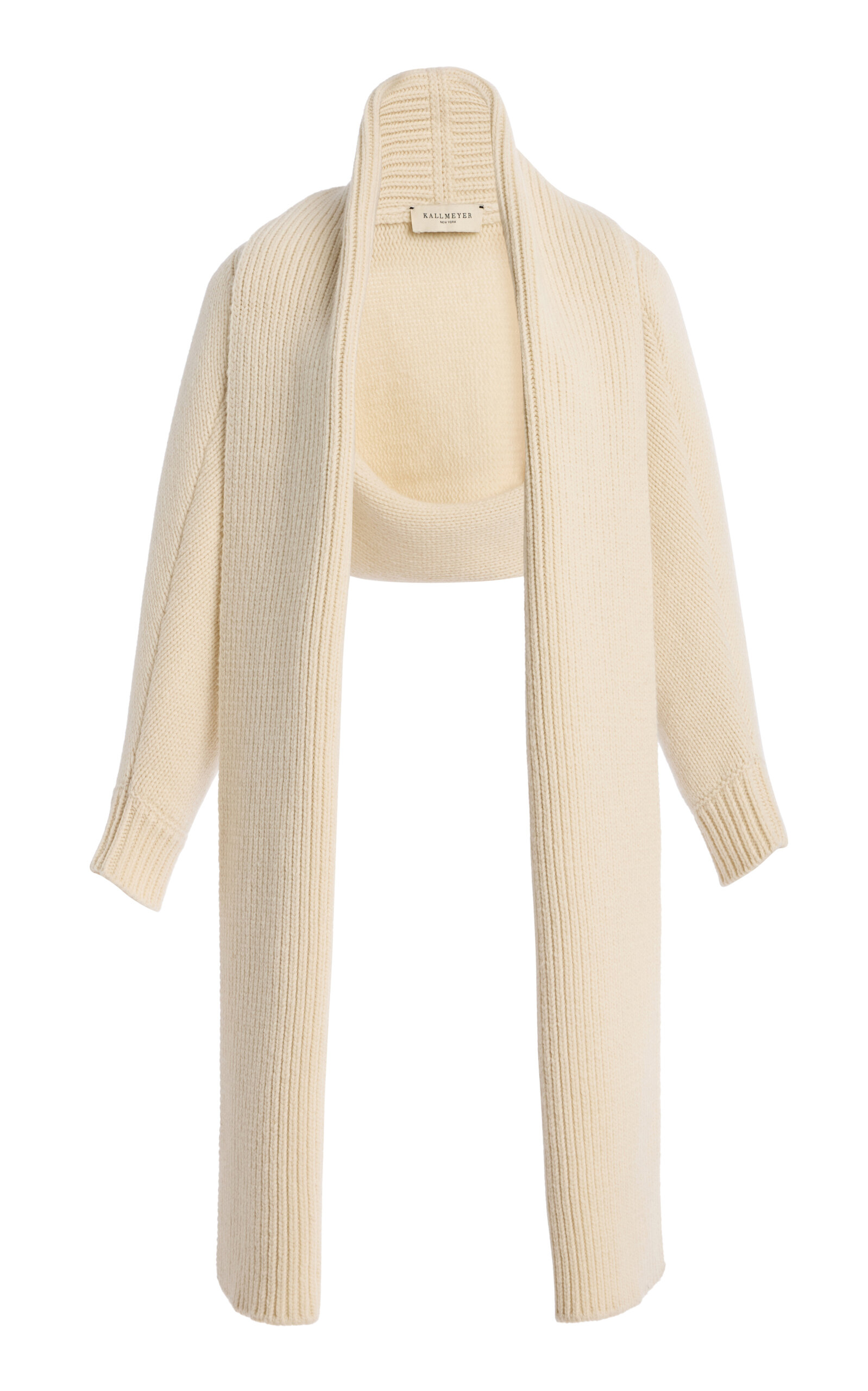 Kallmeyer Suki Wool-blend Maxi Shrug In Neutral