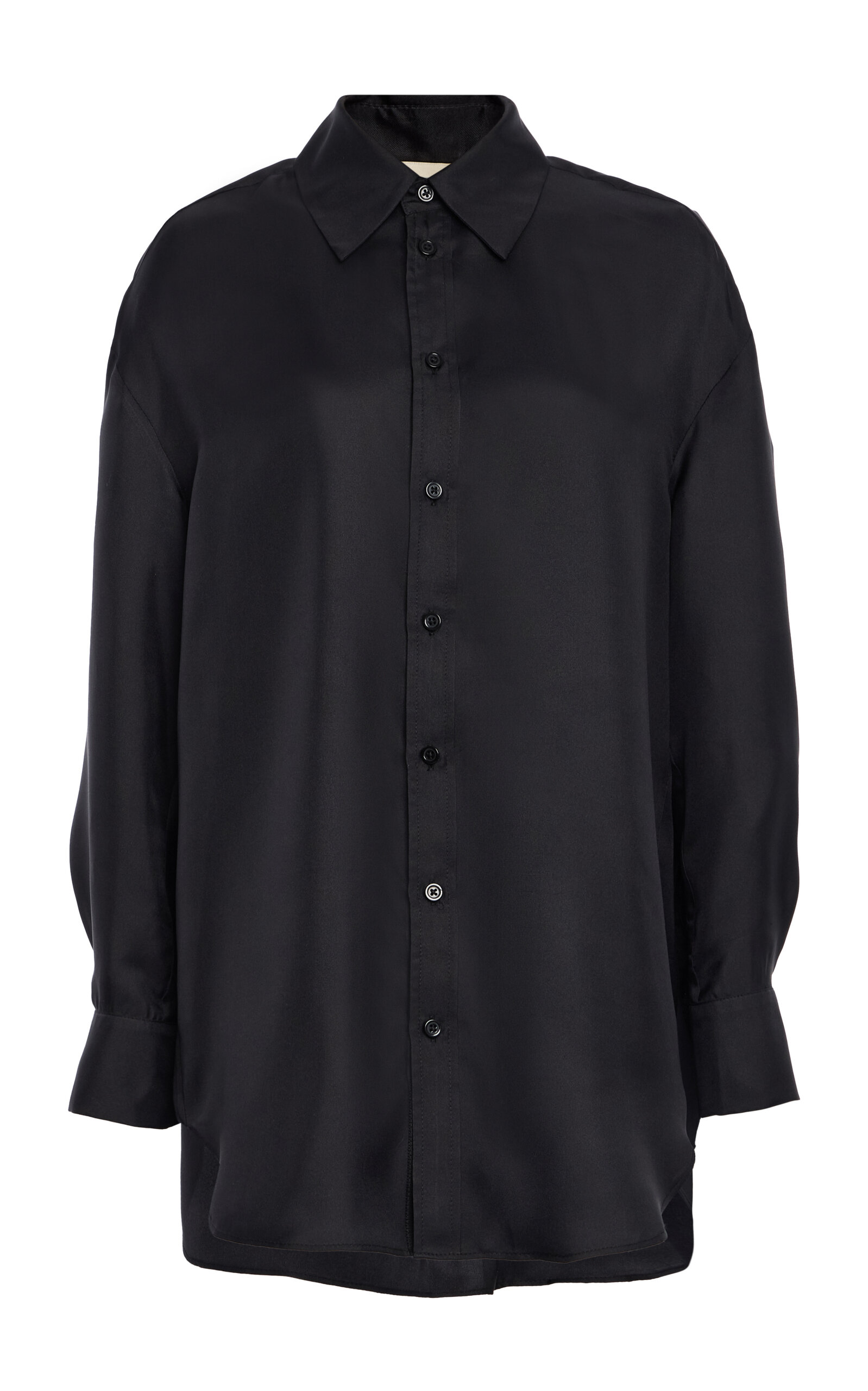 Kallmeyer Dani Silk Button-down Shirt In Black
