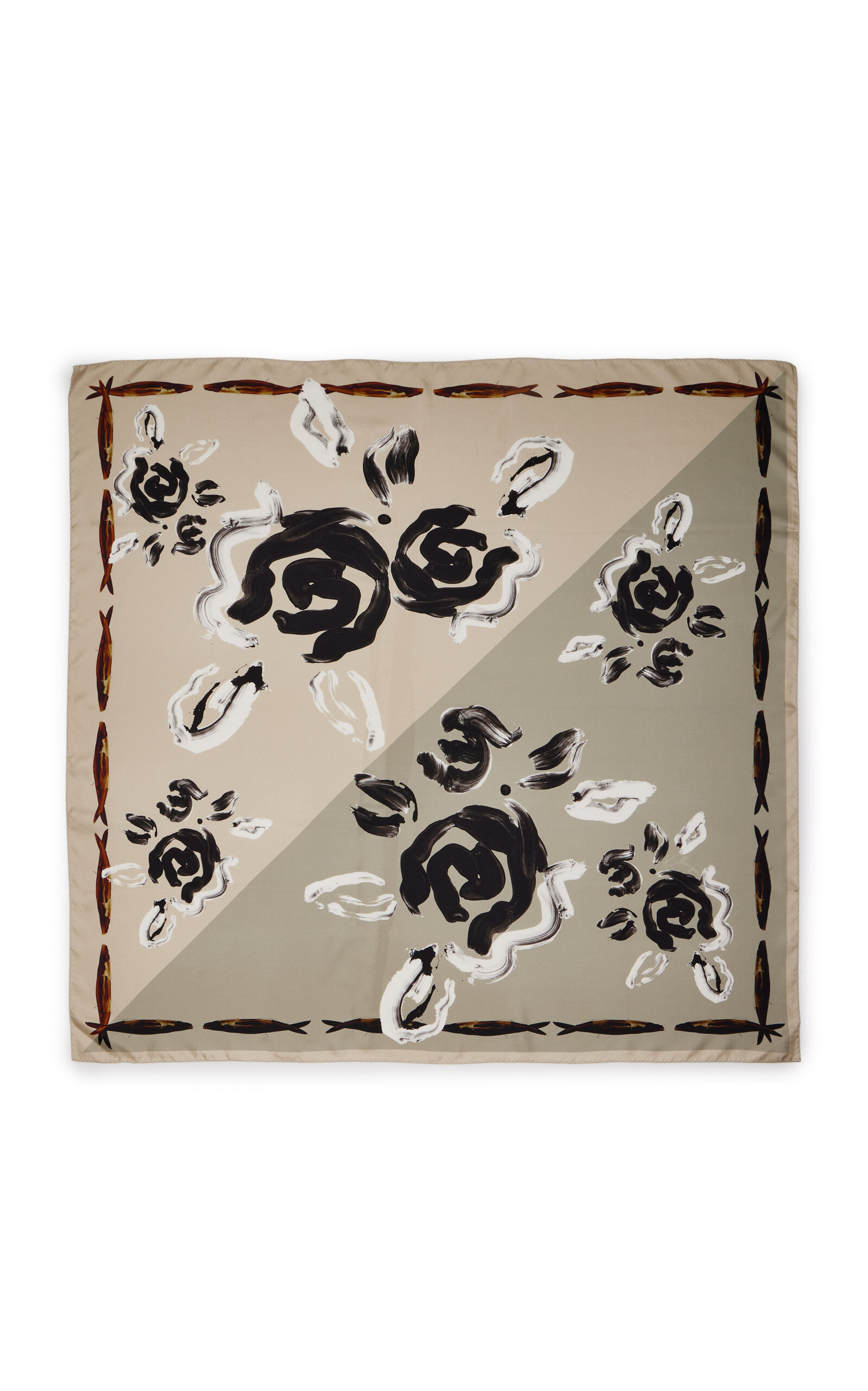 KALLMEYER Rose Oversized Silk Scarf - Women's Accessories