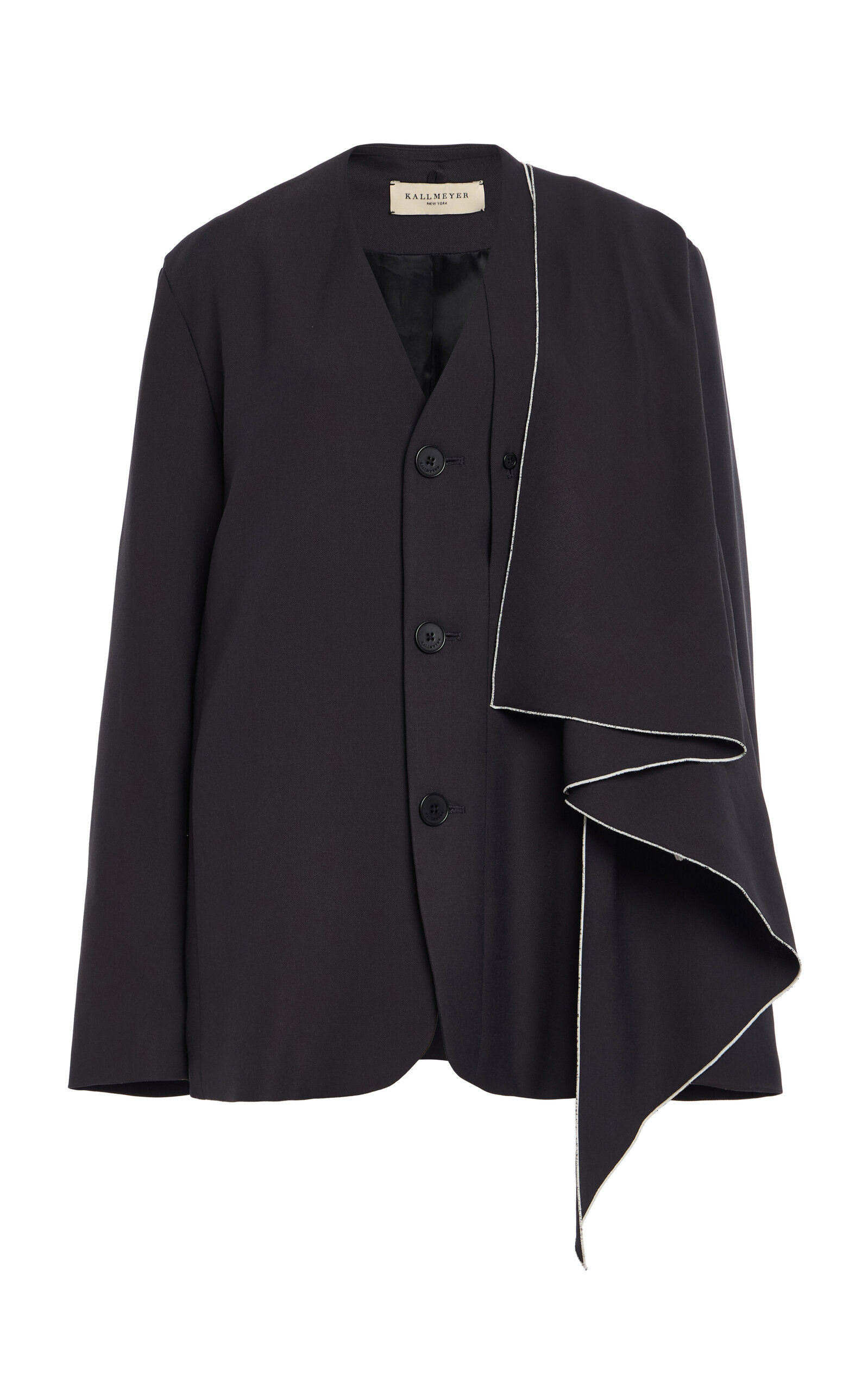Kallmeyer Jamie Belted Scarf Blazer In Black