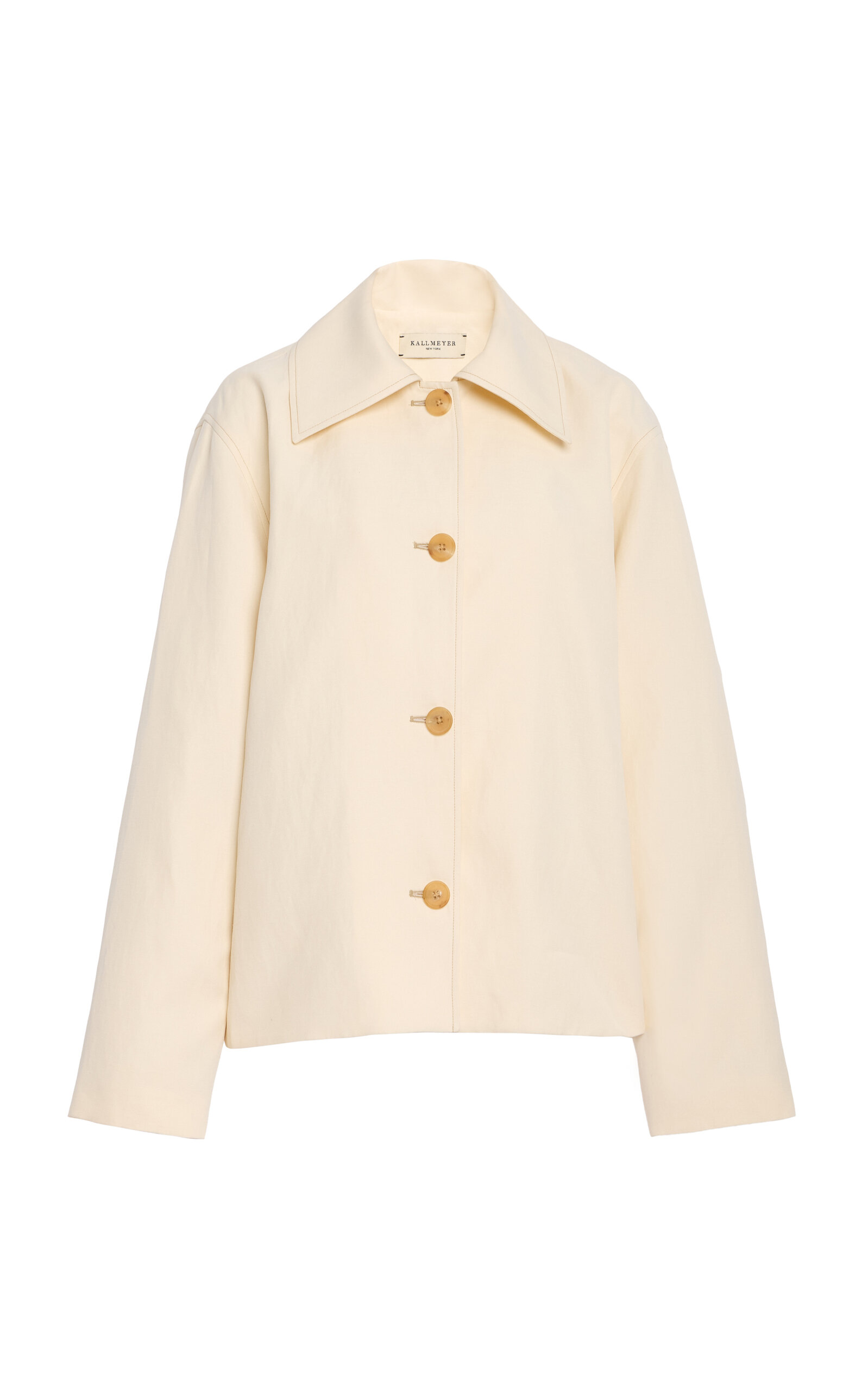 Kallmeyer Remi Linen-blend Cropped Jacket In Neutral