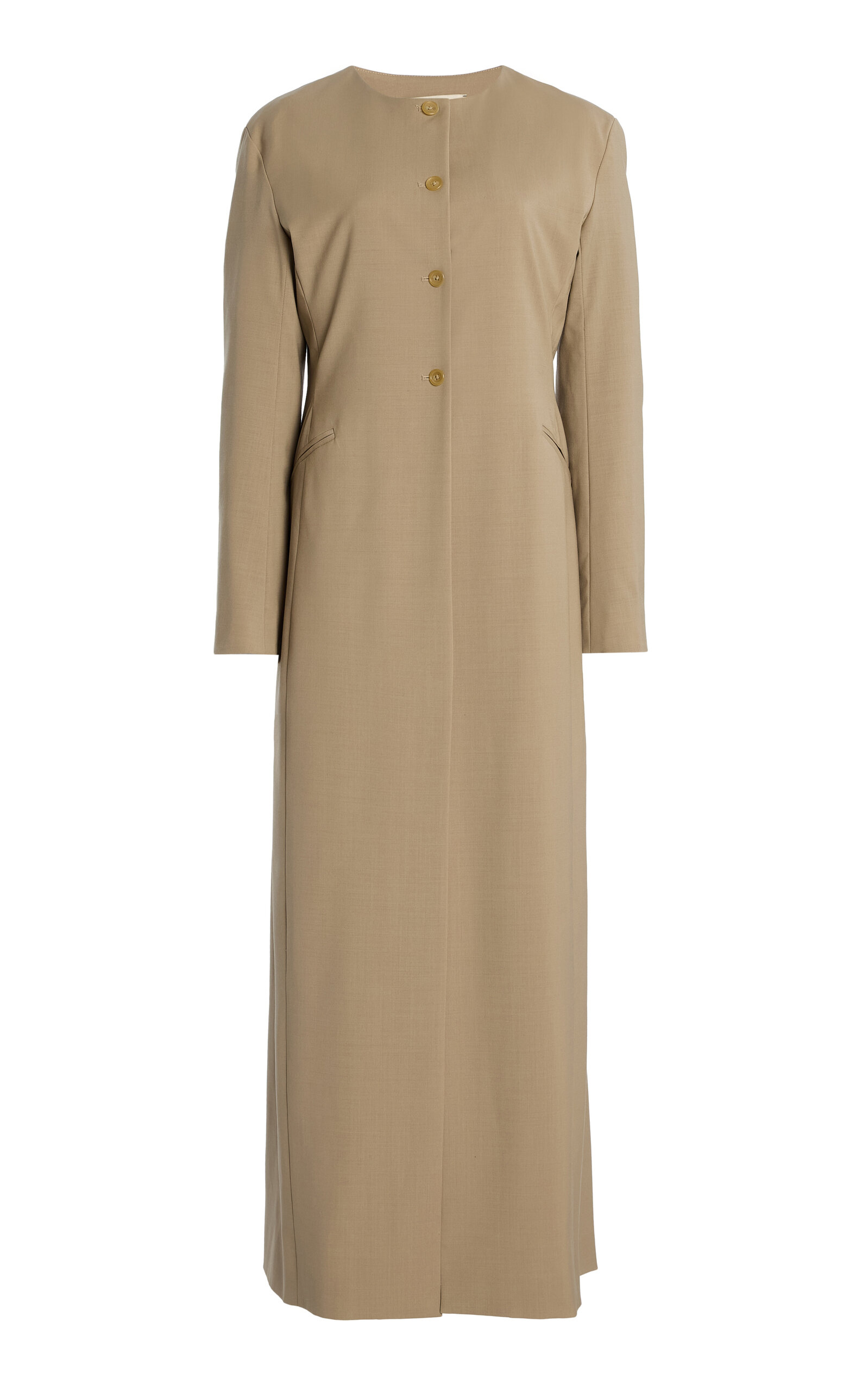 KALLMEYER Henri Longline Wool Duster Coat - Khaki