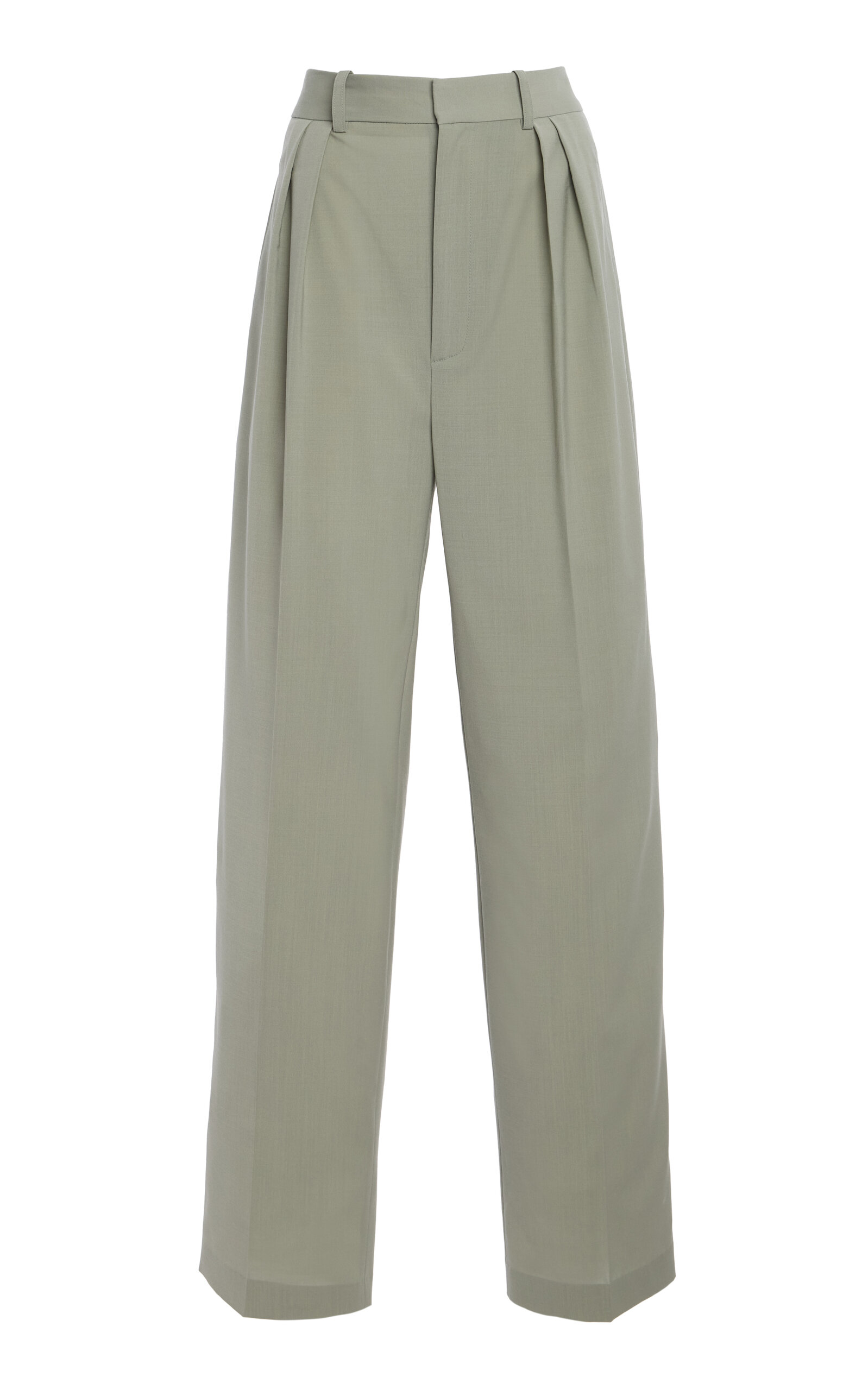 KALLMEYER Aiden Wool-Blend Pleated Trousers - Green
