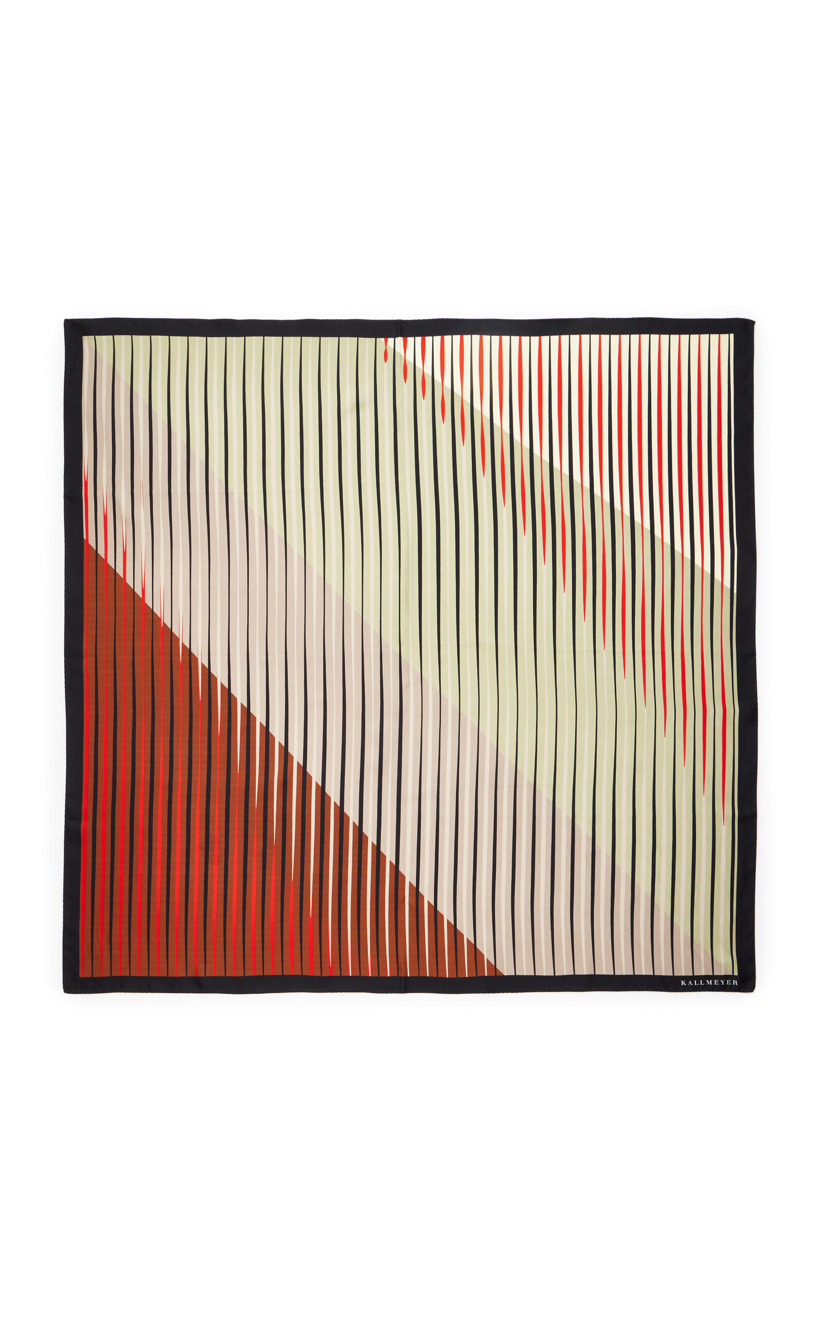 Kallmeyer Fluted Oversized Silk Scarf In Multi