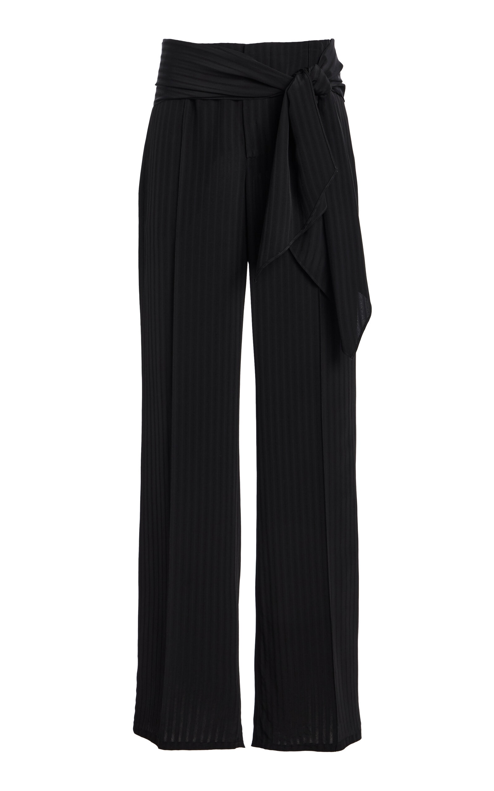 Kallmeyer Ulla Wide-leg Tie-waist Trousers In Black