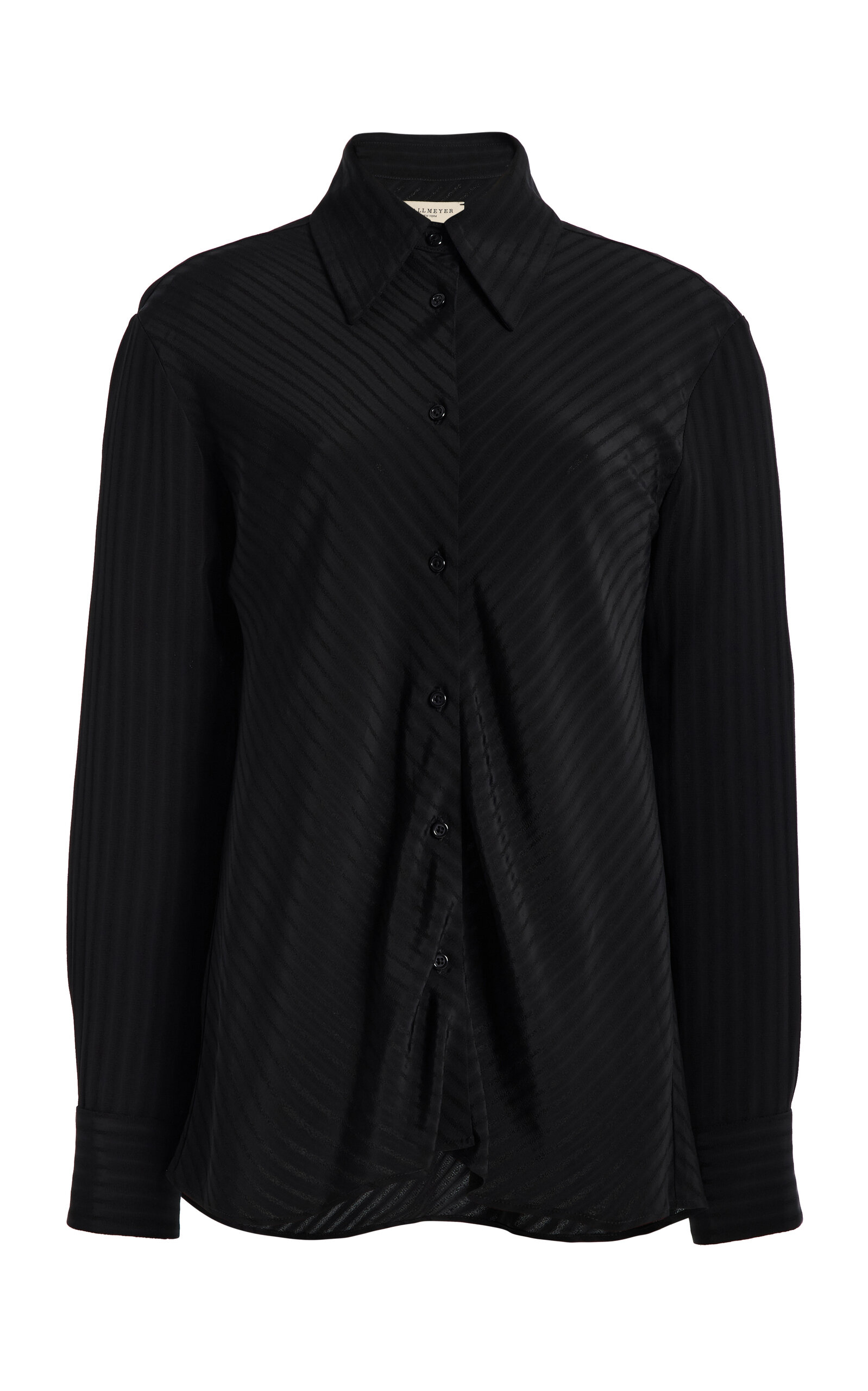 KALLMEYER Joan Bias-Cut Button-Down Shirt - Black - XS