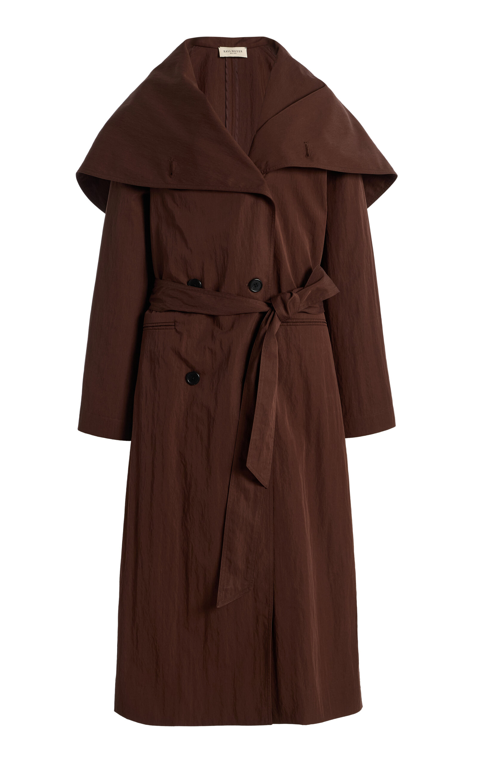 Kallmeyer Dorothy Cotton-blend Trench Coat In Brown