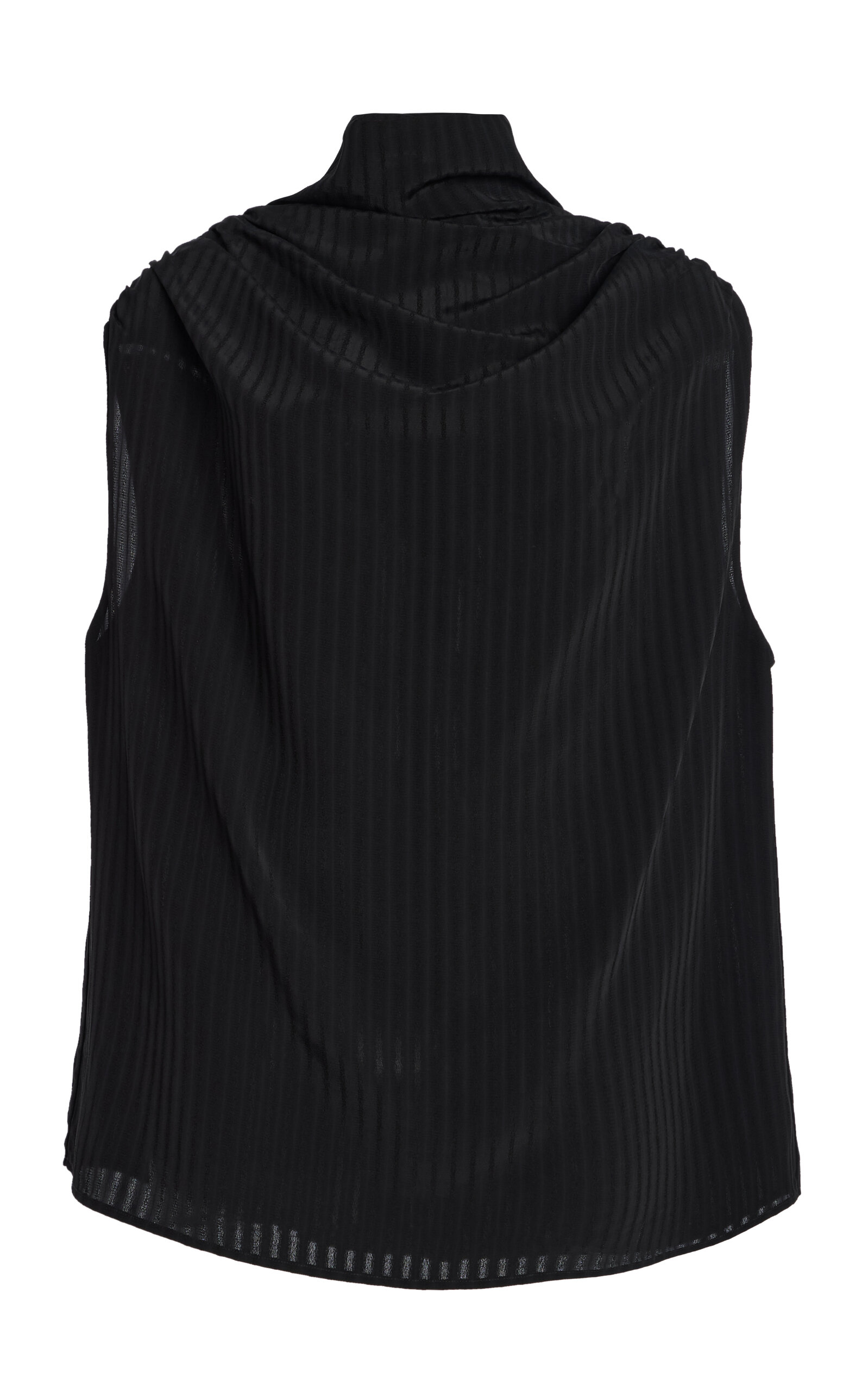 Kallmeyer Penny Draped High-neck Top In Black