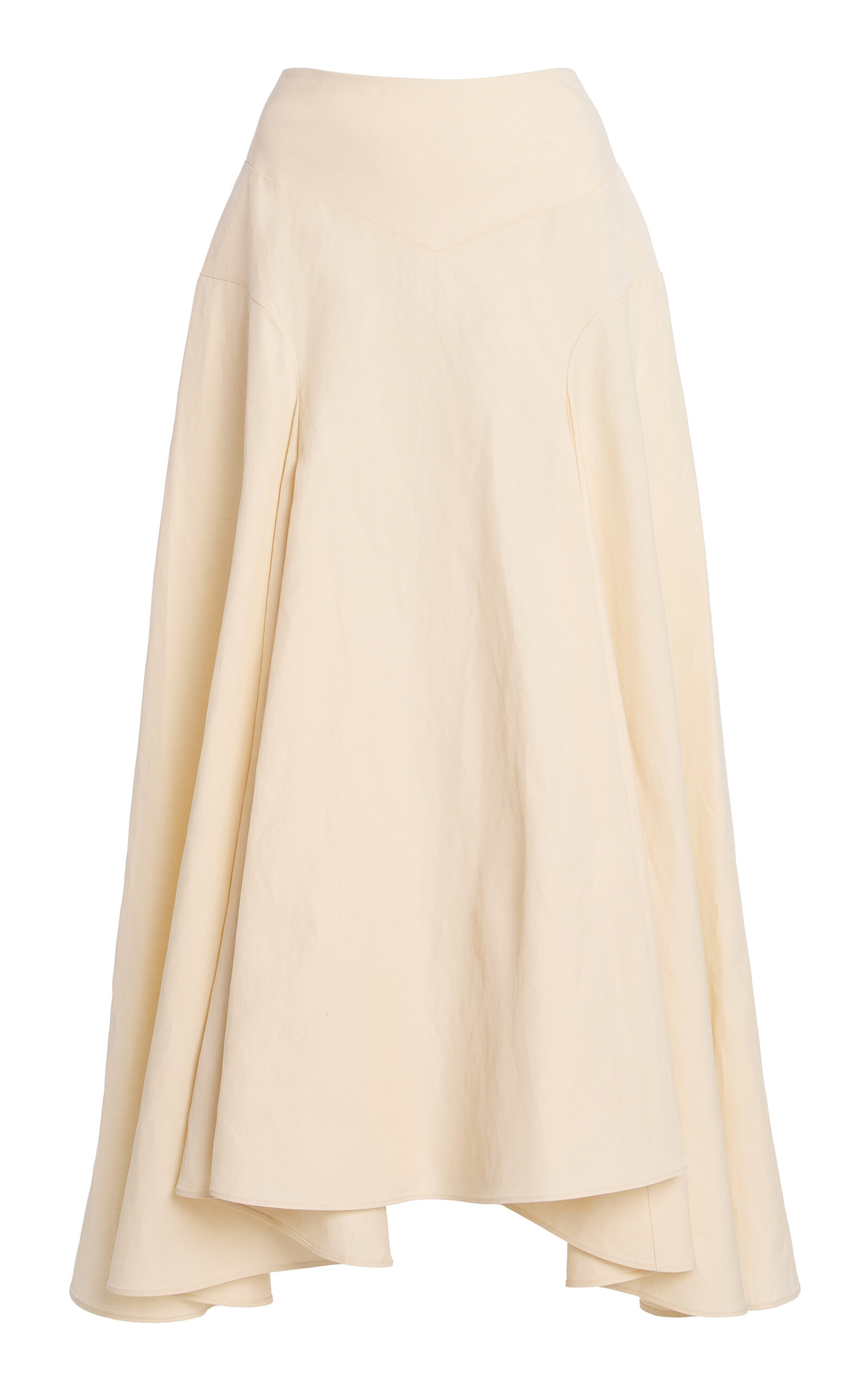 Kallmeyer Alyse Gusset Linen-blend Maxi Skirt In Neutral