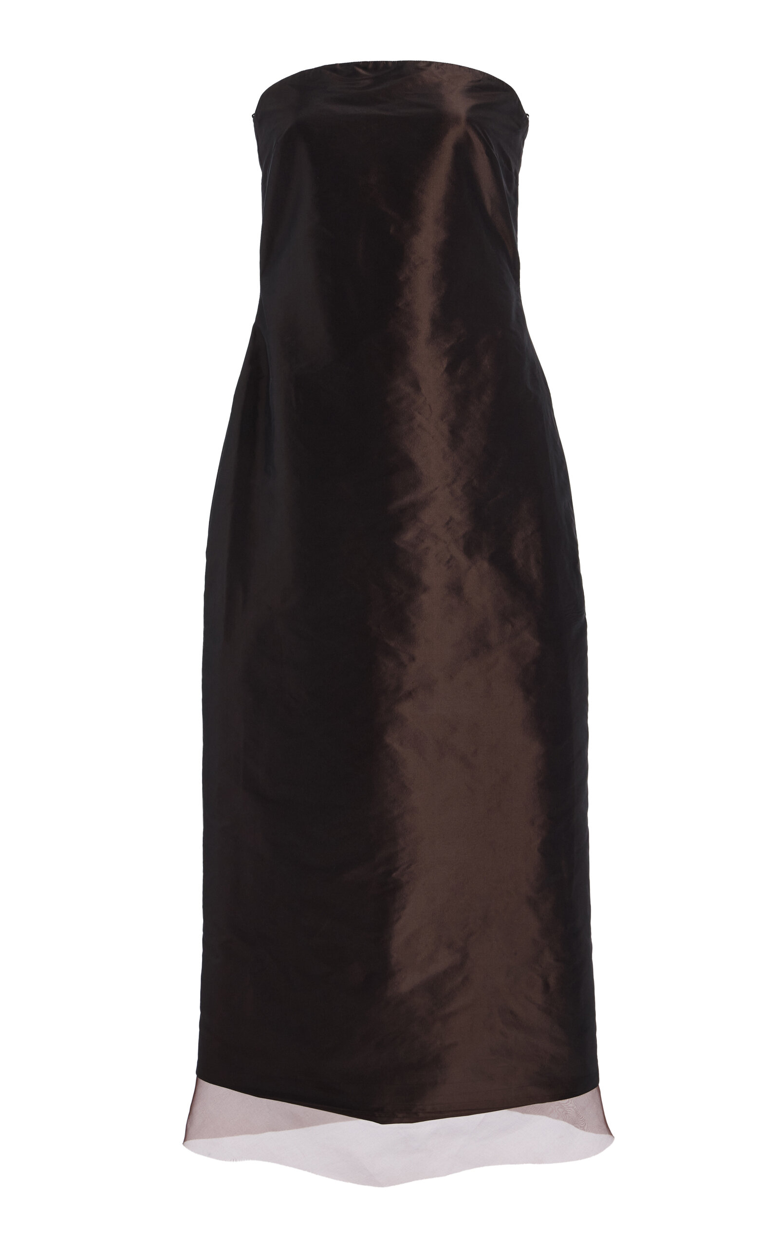 Kallmeyer Lizzy Silk Midi Dress In Brown