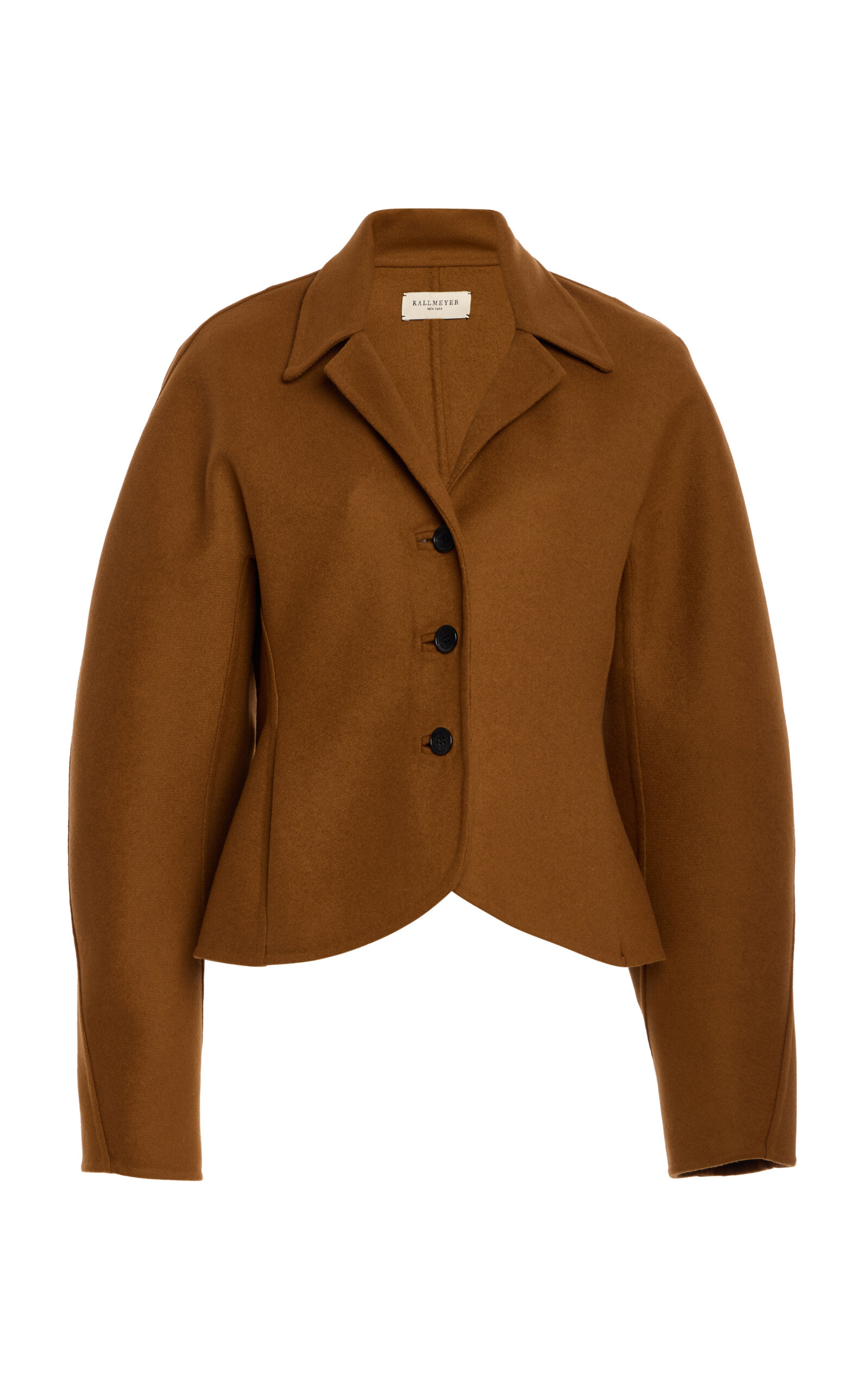 Kallmeyer Claude Wool-blend Waisted Jacket In Brown