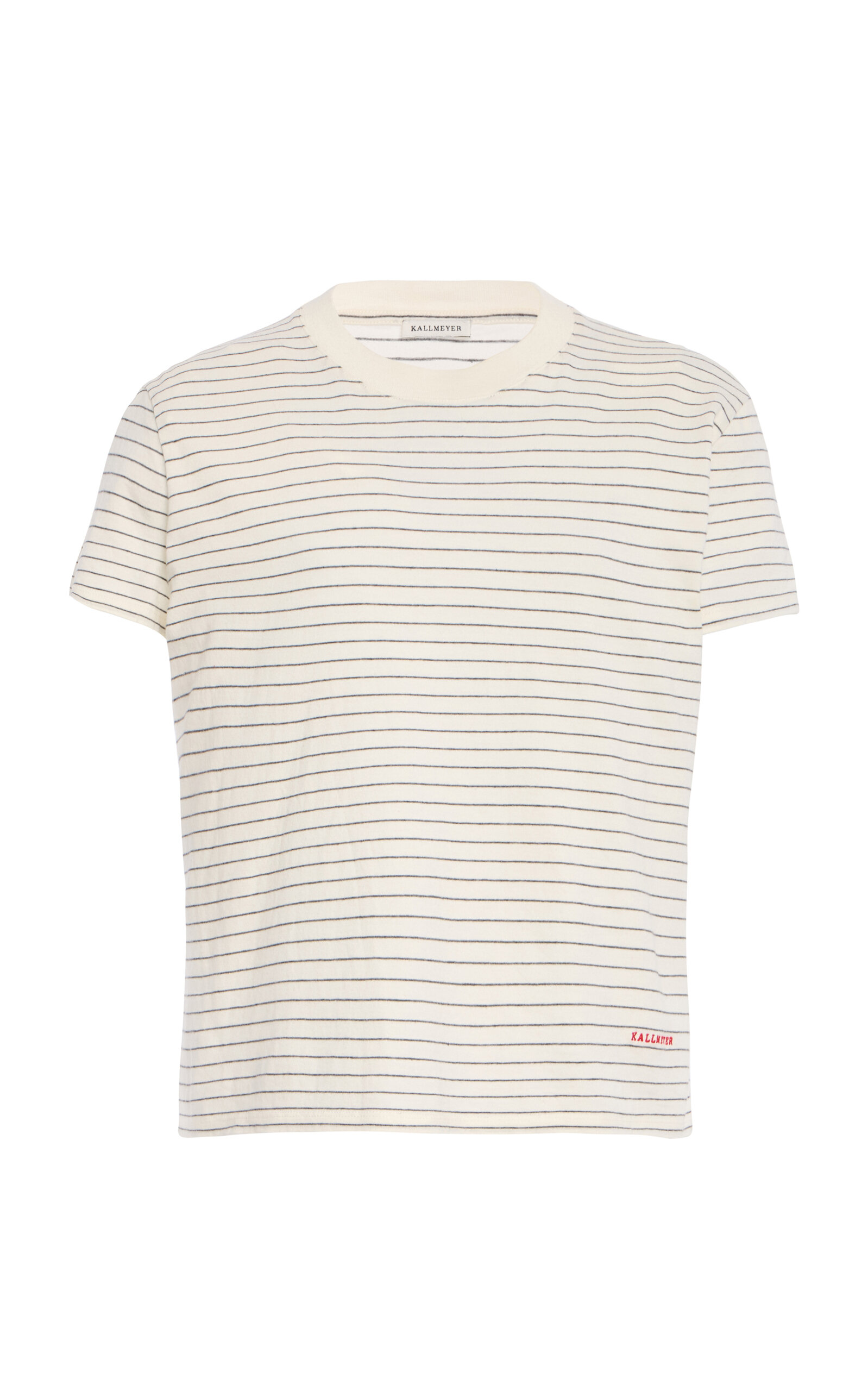 Kallmeyer Kenzie Striped Cotton Tee In White