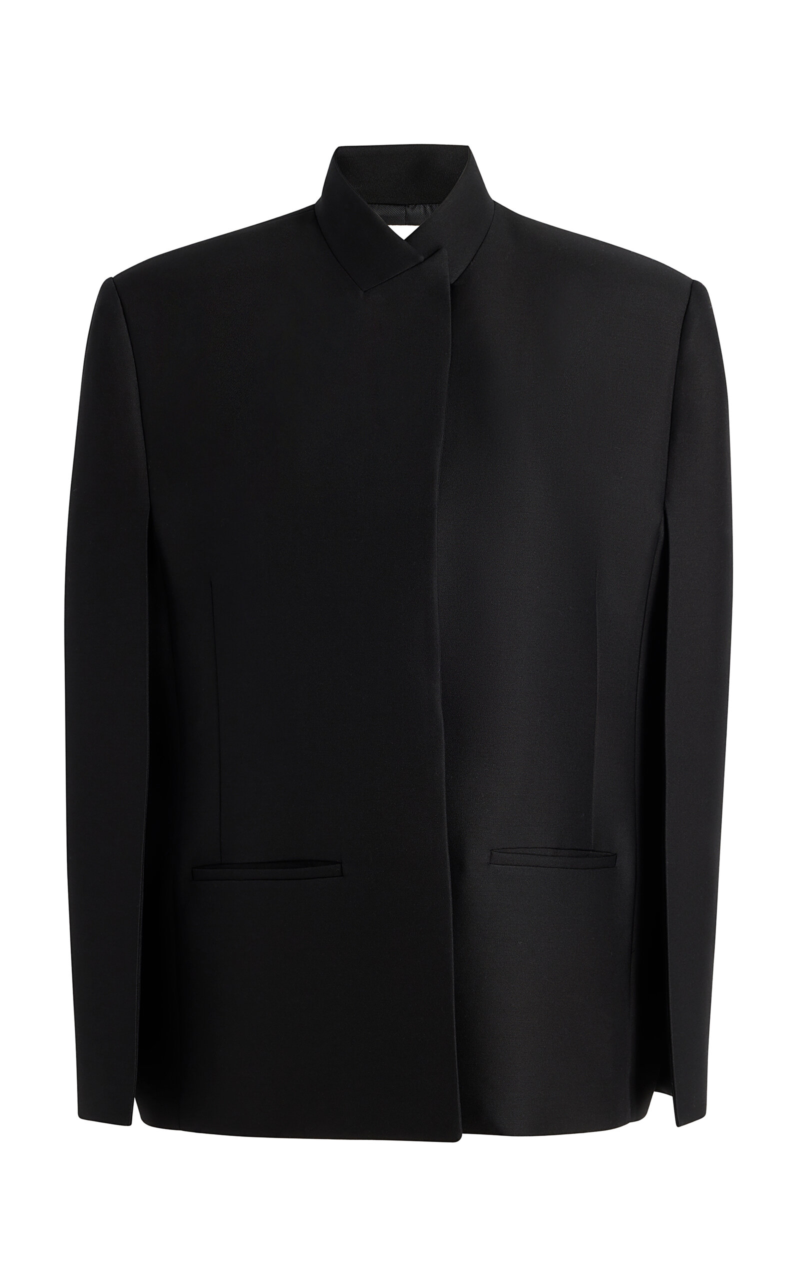 Khaite Dolso Wool-silk Jacket In Black